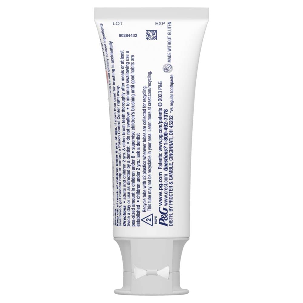 Crest 3D White Advanced Luminous Mint Teeth Whitening Toothpaste, 3.7 oz Pack of 4 - Helps Remove Surface Stains, Whitens Teeth, Strengthens Tooth Enamel, Protects Against Cavities