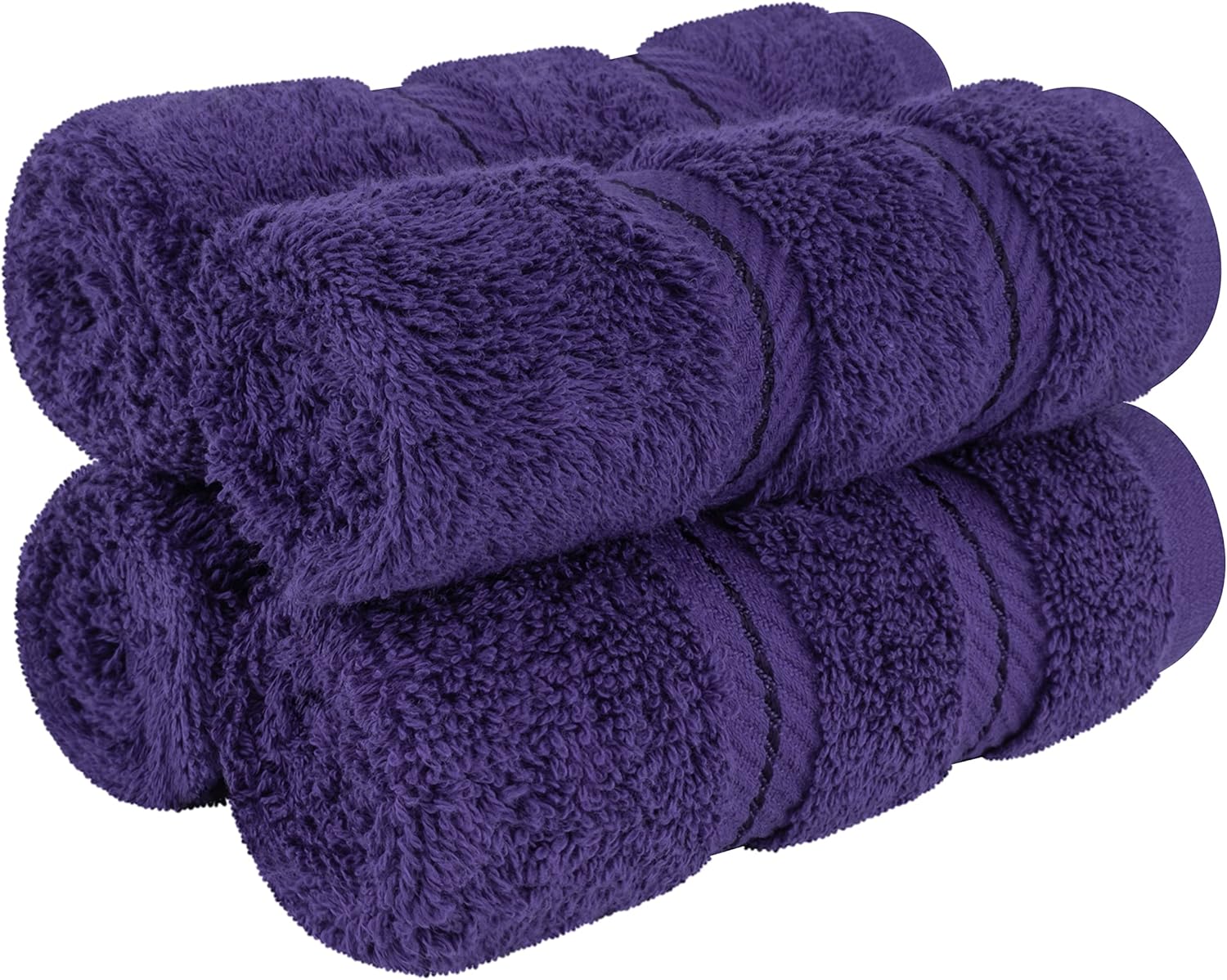 American Soft Linen Luxury 6 Piece Towel Set, 2 Bath Towels 2 Hand Towels 2 Washcloths, 100% Cotton Turkish Towels for Bathroom, Light Grey Towel Sets