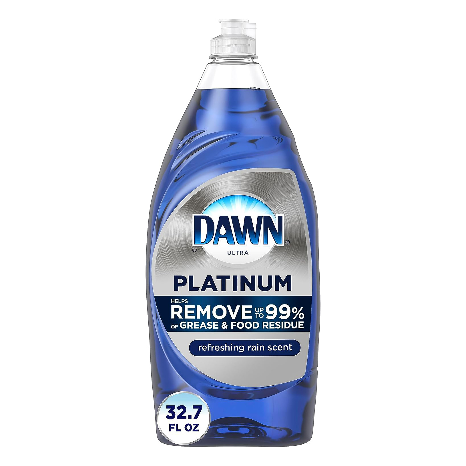 Dawn Platinum Dishwashing Liquid Dish Soap, Refreshing Rain Scent, 32.7 fl oz