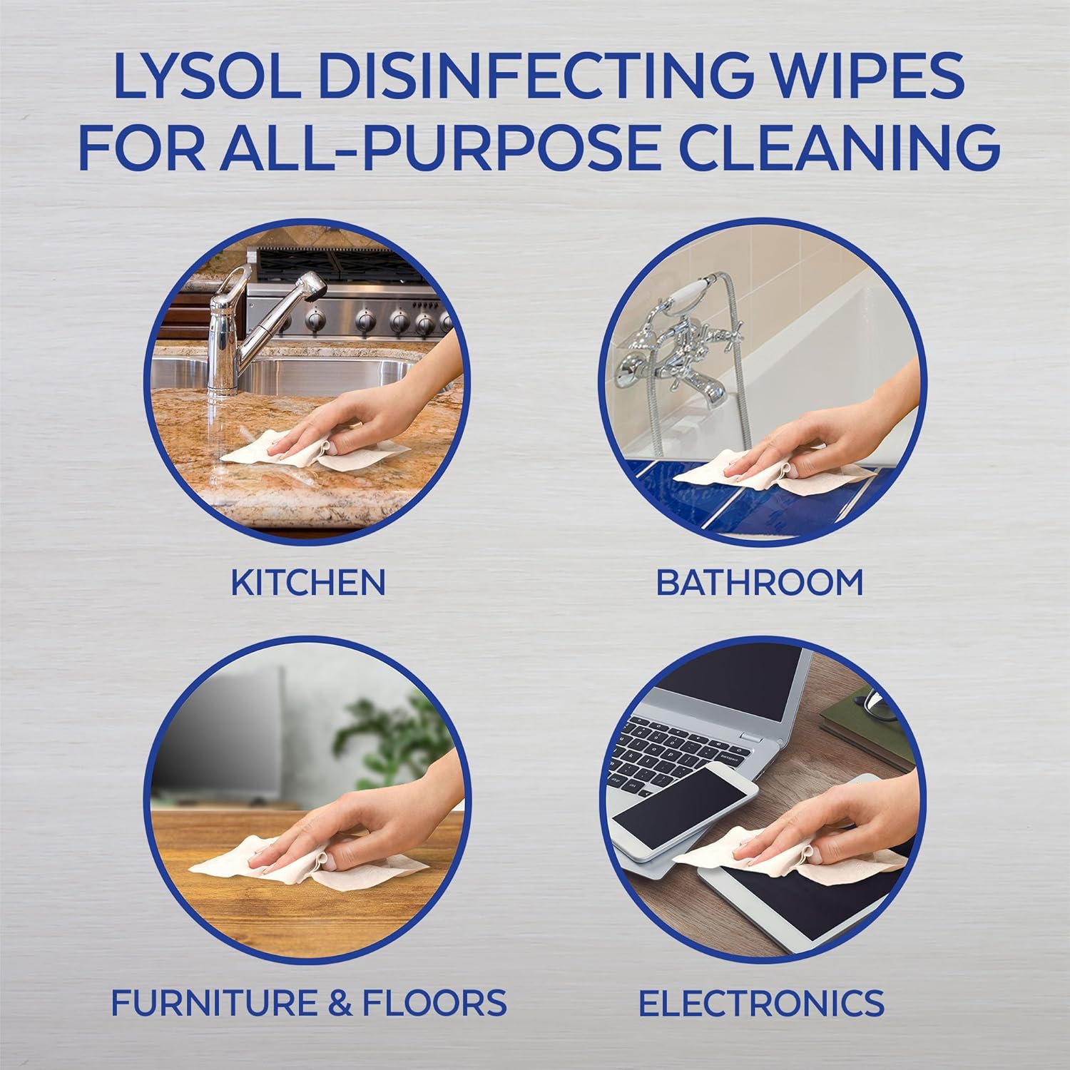Lysol Disinfectant Wipes, Multi-Surface Antibacterial Cleaning Wipes, For Disinfecting and Cleaning, Lemon and Lime Blossom, 80 Count (Pack of 3)