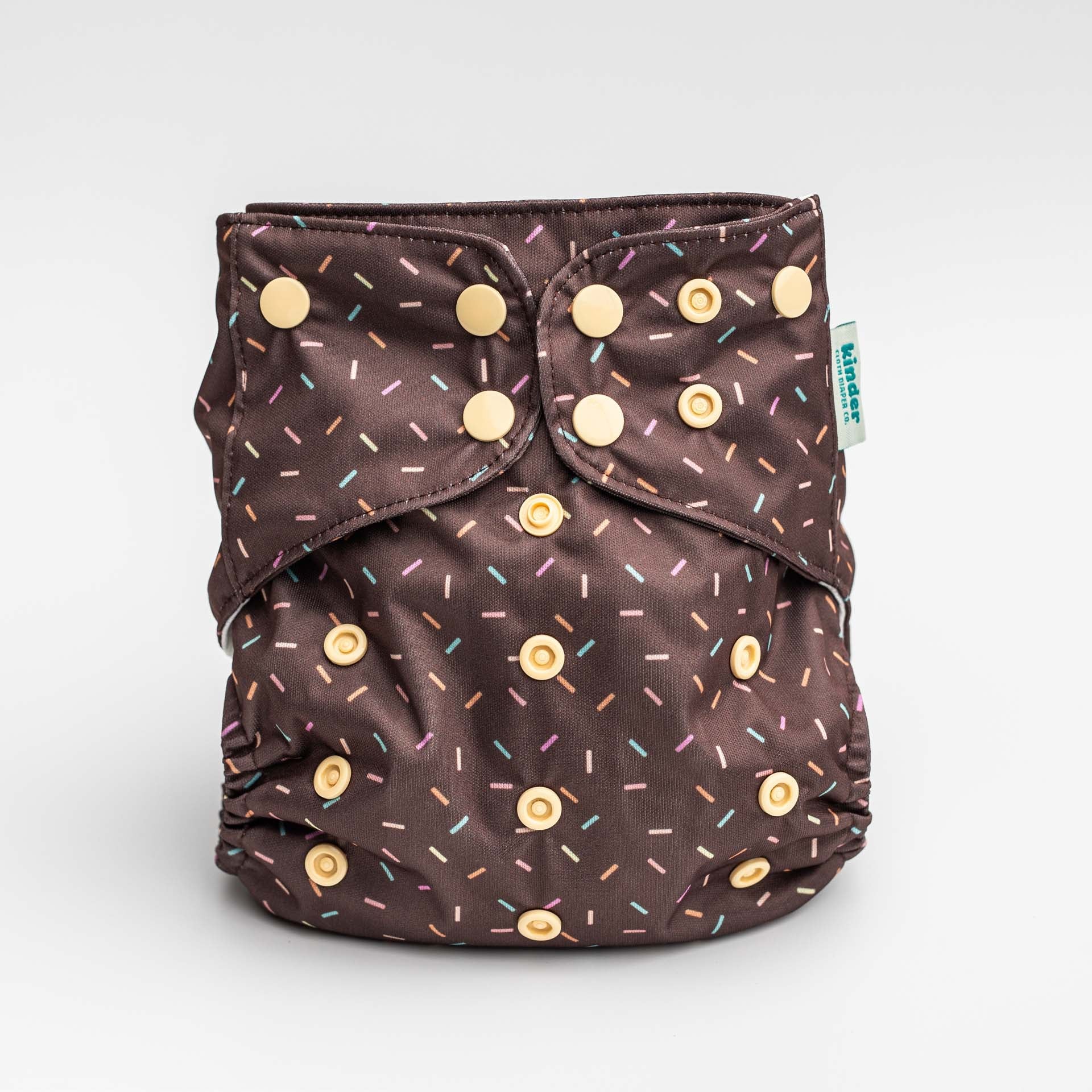 Kinder Cloth Diaper Co. Patterned Basics Pocket Cloth Diaper with Athletic Wicking Jersey