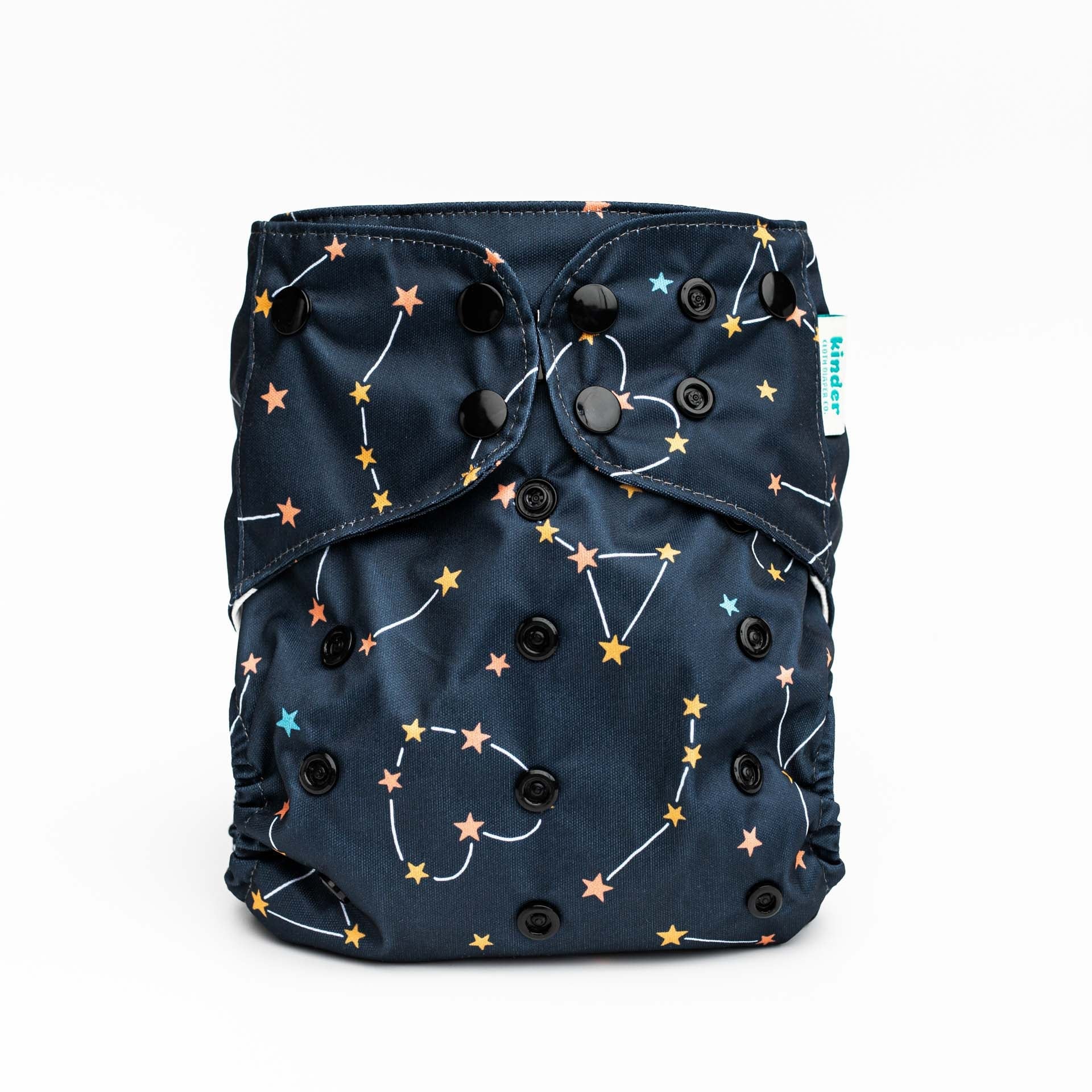 Kinder Cloth Diaper Co. Patterned Basics Pocket Cloth Diaper with Athletic Wicking Jersey