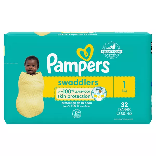 Pampers Swaddlers Newborn Diaper Size 1-32 Count