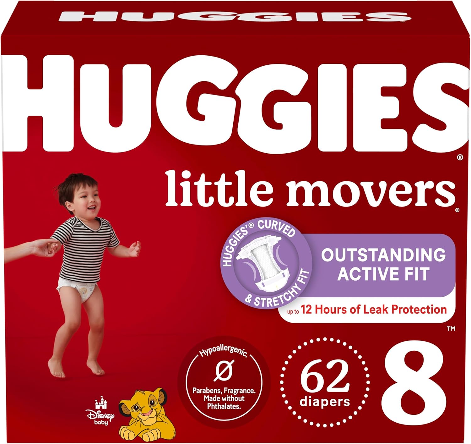Huggies Size 5 Diapers, Little Movers Baby Diapers, Size 5 (27+ lbs), 120 Count (2 Packs of 60)