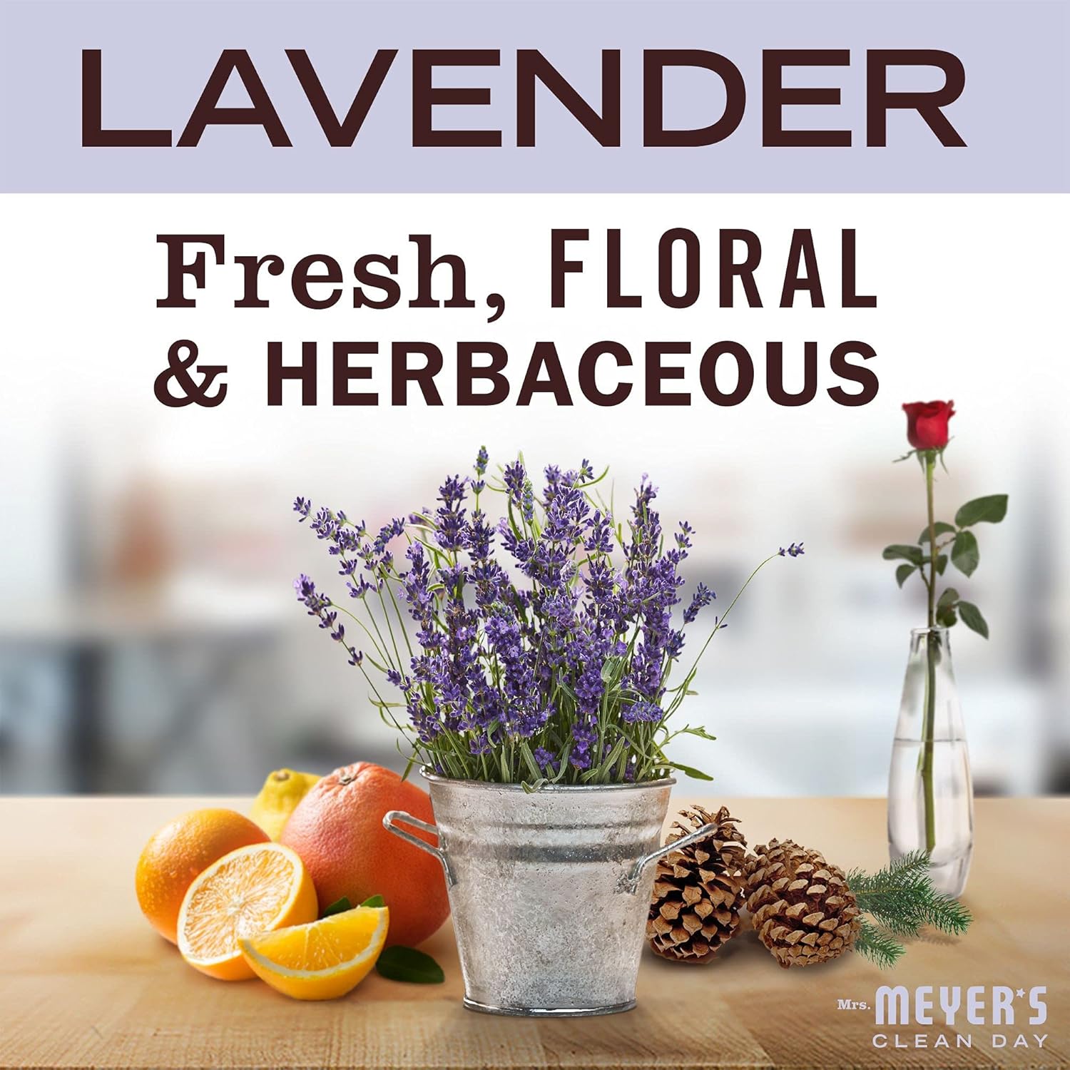 Mrs. Meyer's 651318EA Clean Day Liquid Hand Soap Refill, Lavender, 33 oz