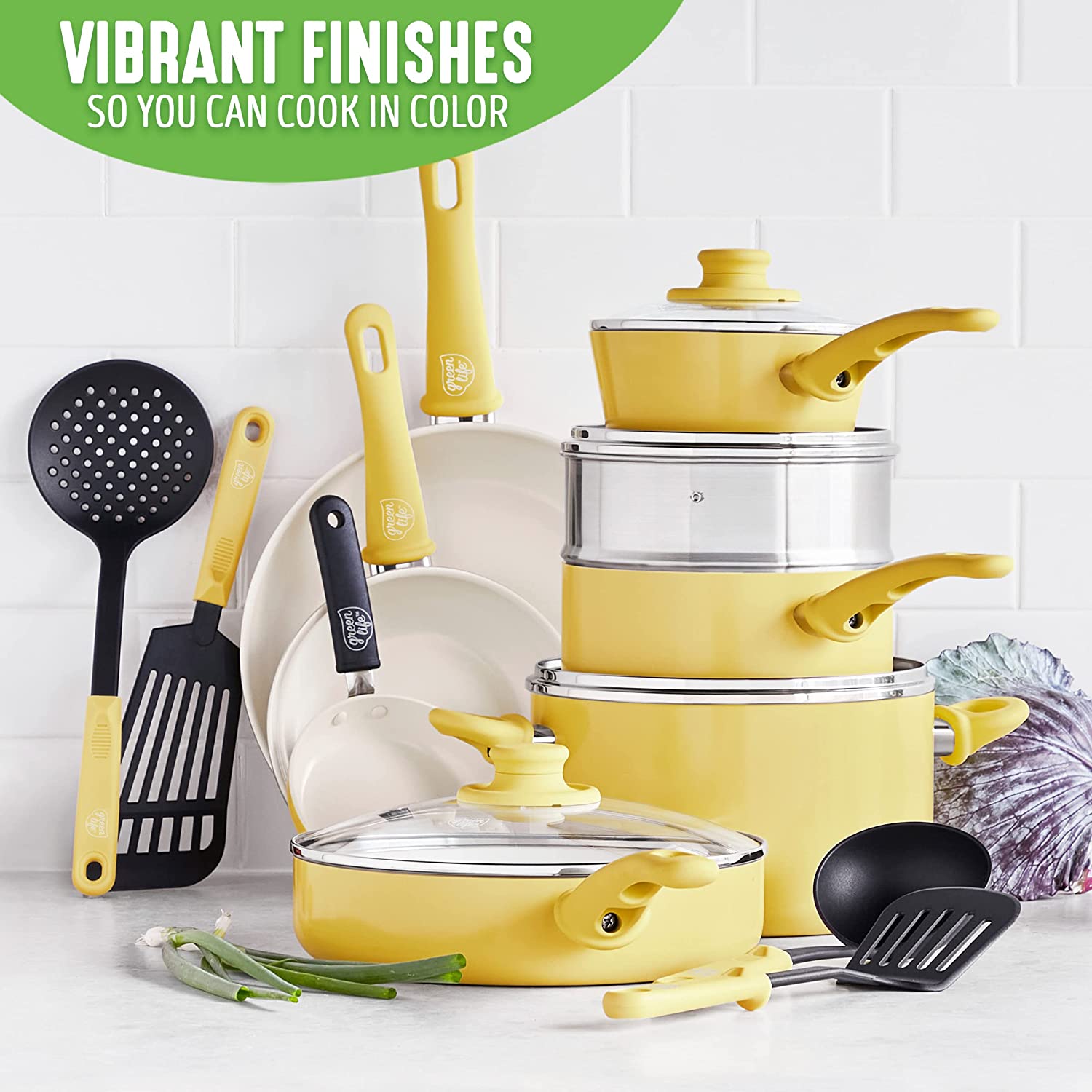 Ceramic non-stick 12-piece pan set