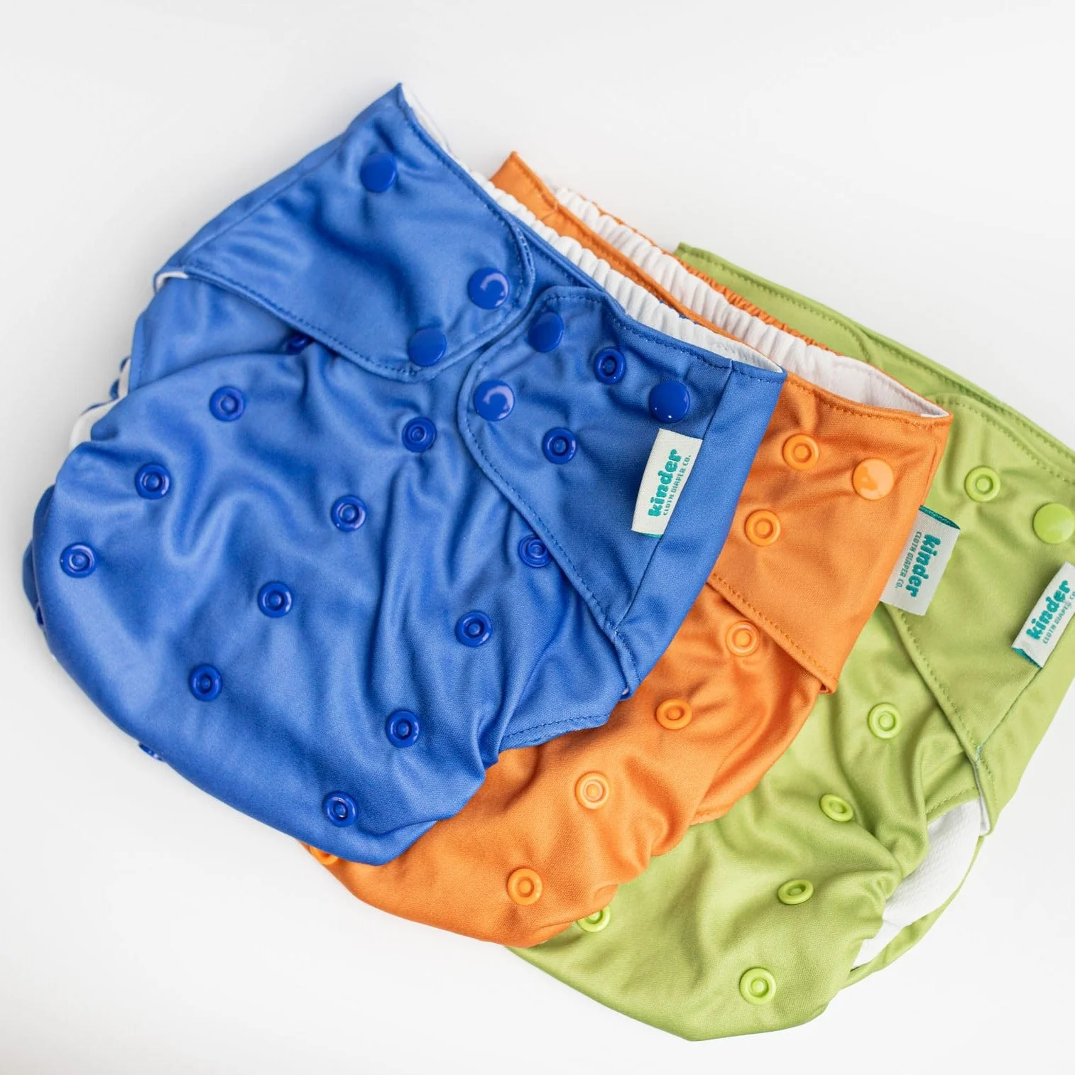 Kinder Cloth Diaper Co. Set of 3 Reusable Swim Diapers with Athletic Wicking Jersey (7-60lbs)