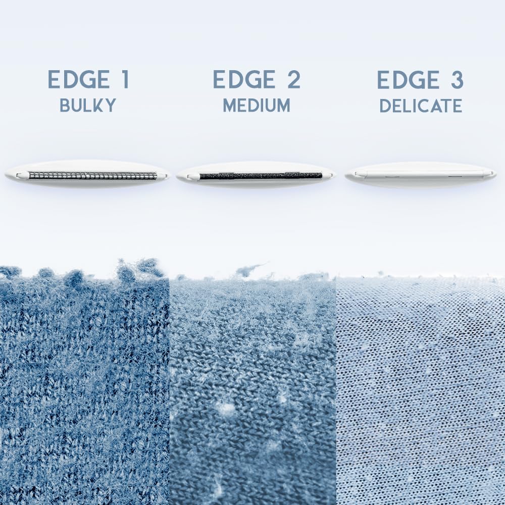 GLEENER Battery-Free Fabric Shaver & Lint Brush | Ultimate Fuzz Remover | Adjustable Depiller Lint Remover for Clothing & Furniture (Slate Blue)