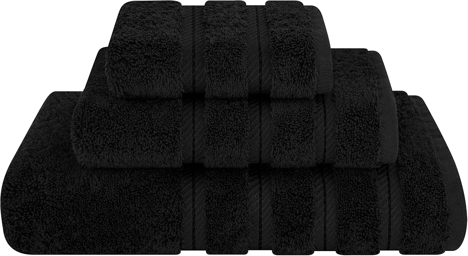 American Soft Linen Luxury 6 Piece Towel Set, 2 Bath Towels 2 Hand Towels 2 Washcloths, 100% Cotton Turkish Towels for Bathroom, Light Grey Towel Sets
