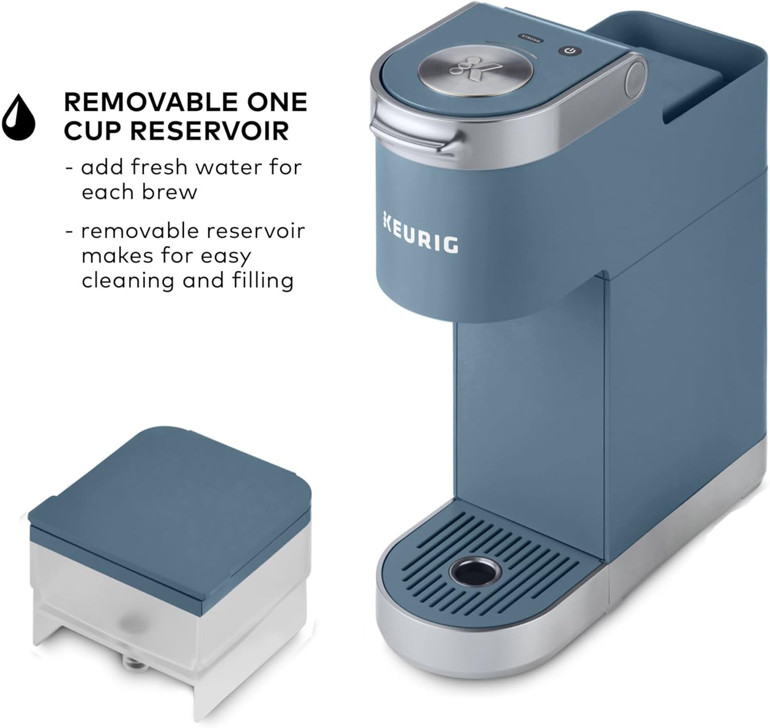 Keurig K-Mini Plus Single Serve K-Cup Pod Coffee Maker, with 6 to 12oz Brew Size, Stores up to 9 K-Cup Pods, Travel Mug Friendly, Matte Black