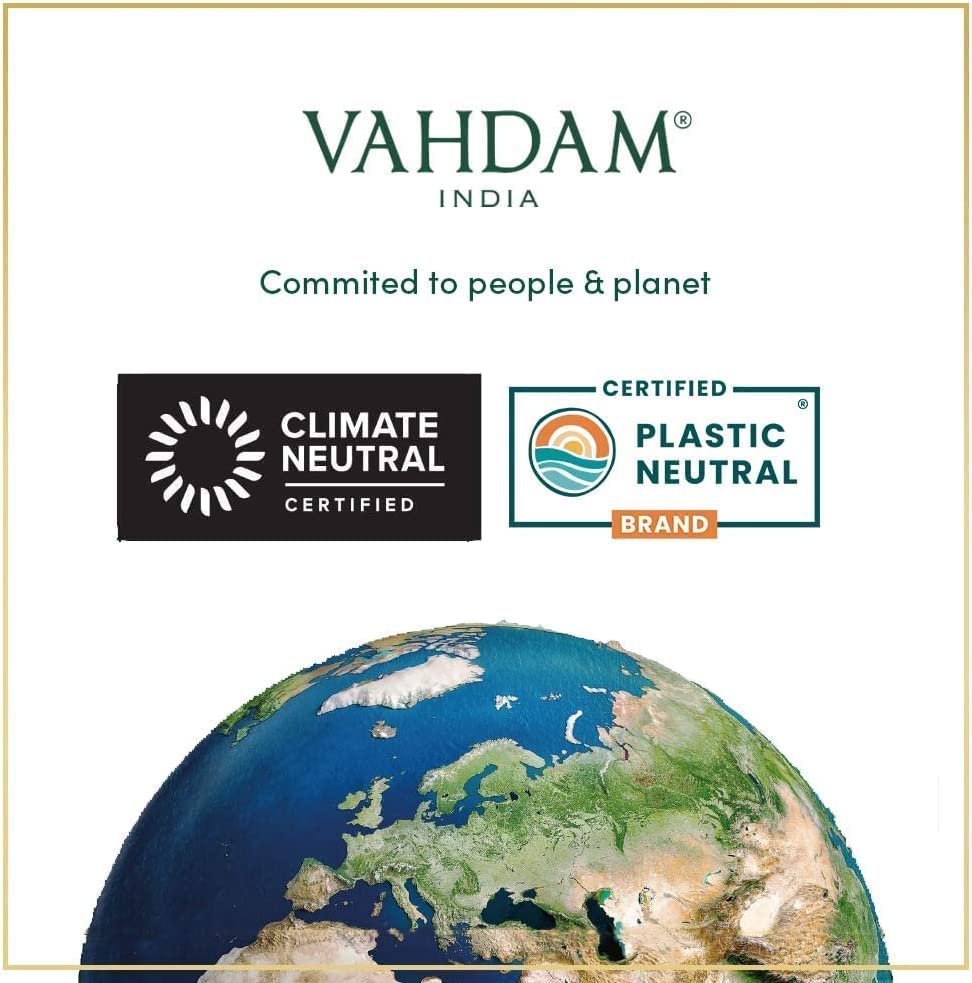 VAHDAM, Organic Turmeric Ginger Herbal Tea Bags (100 Pyramid Tea Bags) Caffeine Free, Non GMO, Gluten Free | 100% Pure Herbal Blend - Savory & Spicy | Plant-Based Tea Bags | Resealable Ziplock Pouch