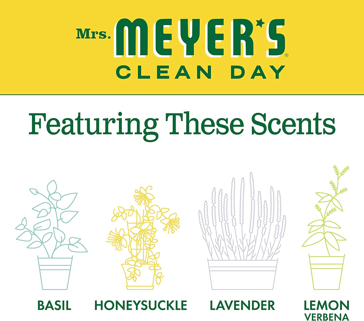 Mrs. Meyer's All-Purpose Cleaner Spray, Lemon Verbena, 16 fl. oz - Pack of 3
