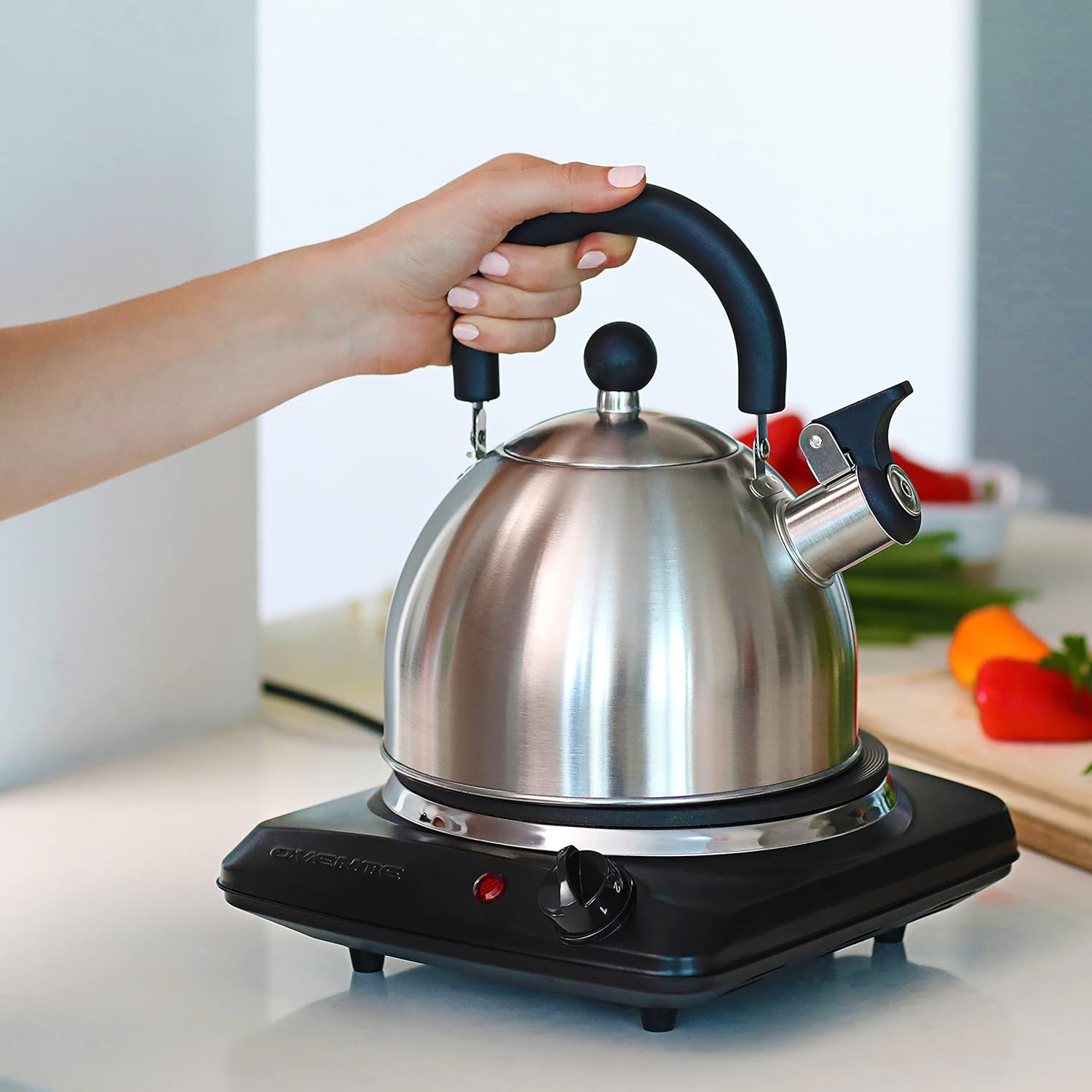 OVENTE Electric Countertop Double Burner, 1700W Cooktop with 7.25