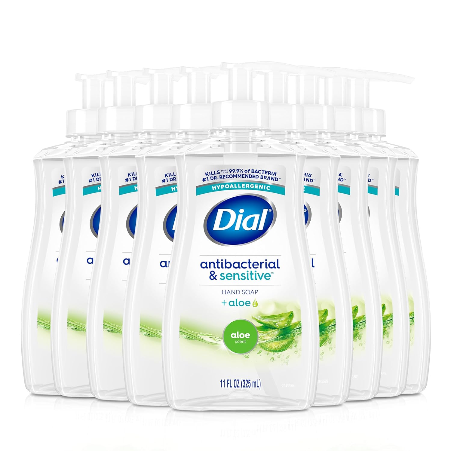 Dial Antibacterial Liquid Hand Soap, Spring Water, 11 fl oz (Pack of 4)