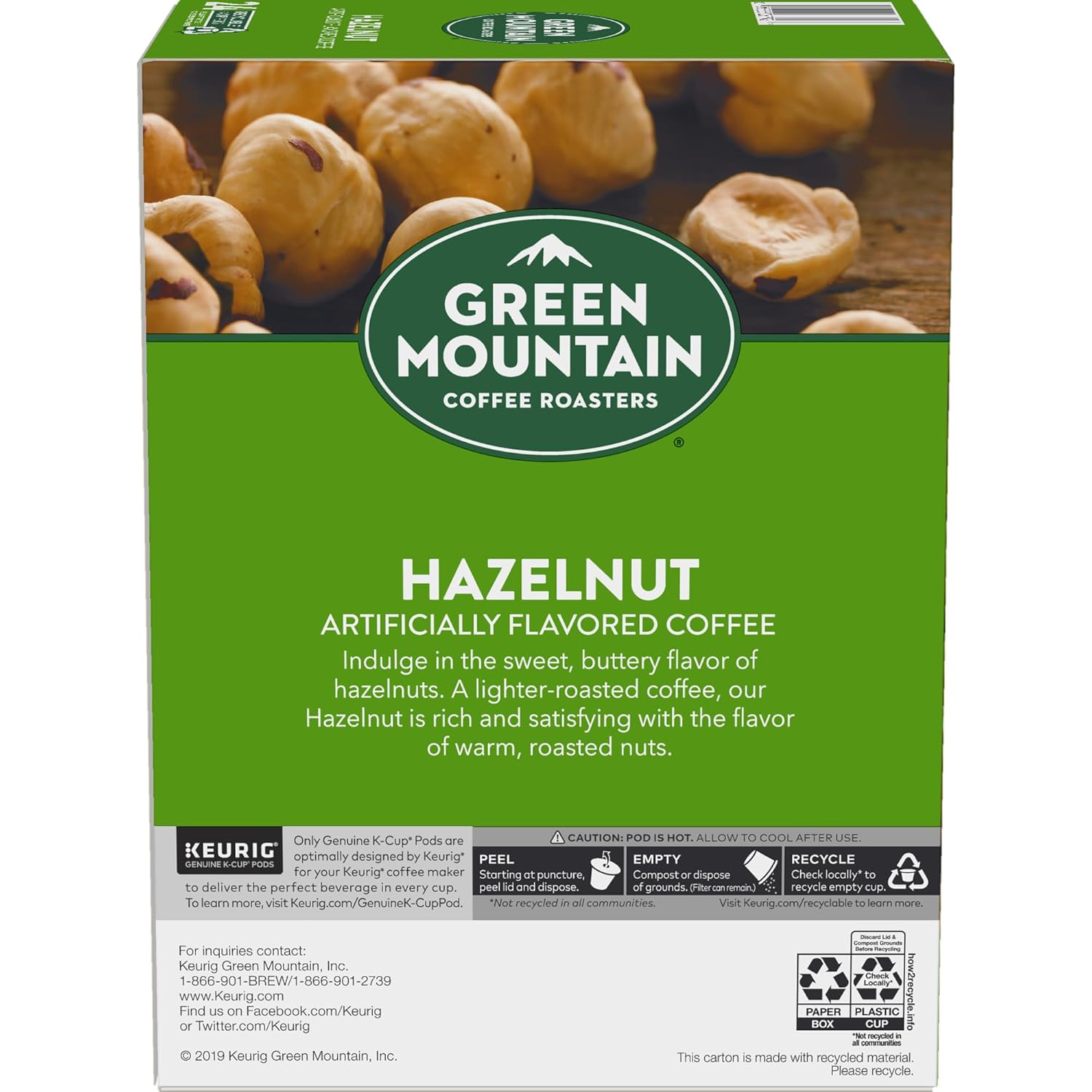 Green Mountain Coffee Roasters Caramel Vanilla Cream Keurig Single-Serve K-Cup pods, Light Roast Coffee, 72 Count (6 Packs of 12)