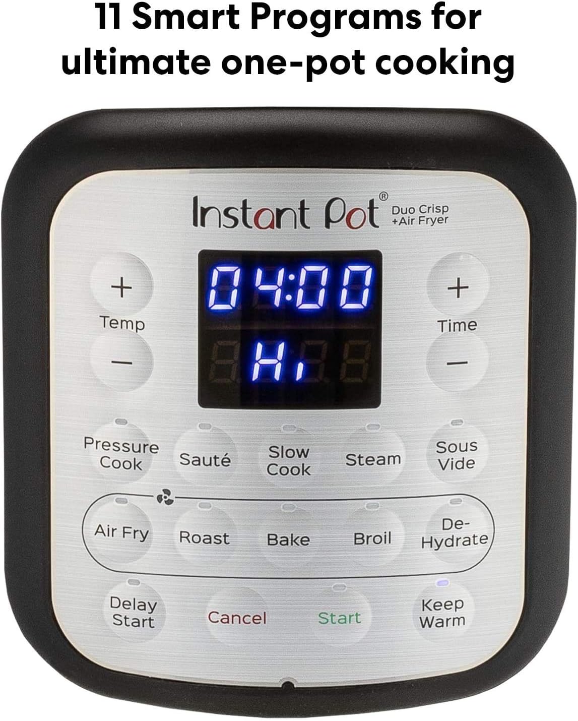 Instant Pot Pro Crisp 11-in-1 Air Fryer and Electric Pressure Cooker Combo with Multicooker Lids that Air Fries, Steams, Slow Cooks, Sautés, Dehydrates, & More, Free App With Over 800 Recipes, 8 Quart