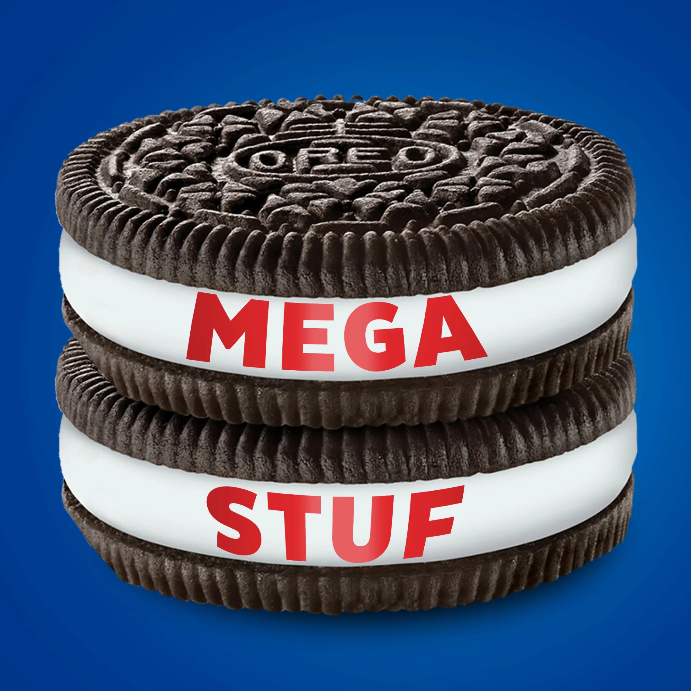 (3 pack) OREO Mega Stuf Chocolate Sandwich Cookies, Party Size, 1 lb 9.35 oz