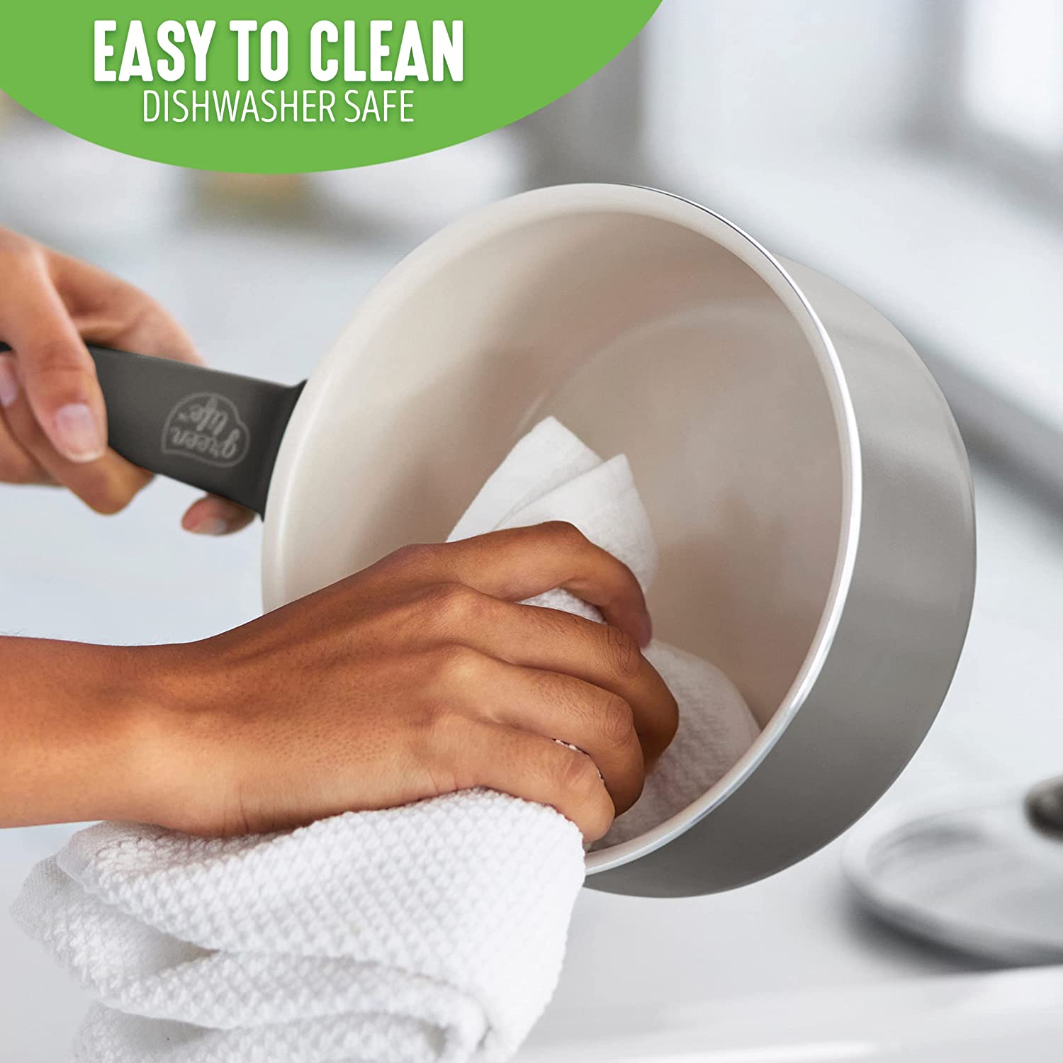 Ceramic non-stick 12-piece pan set