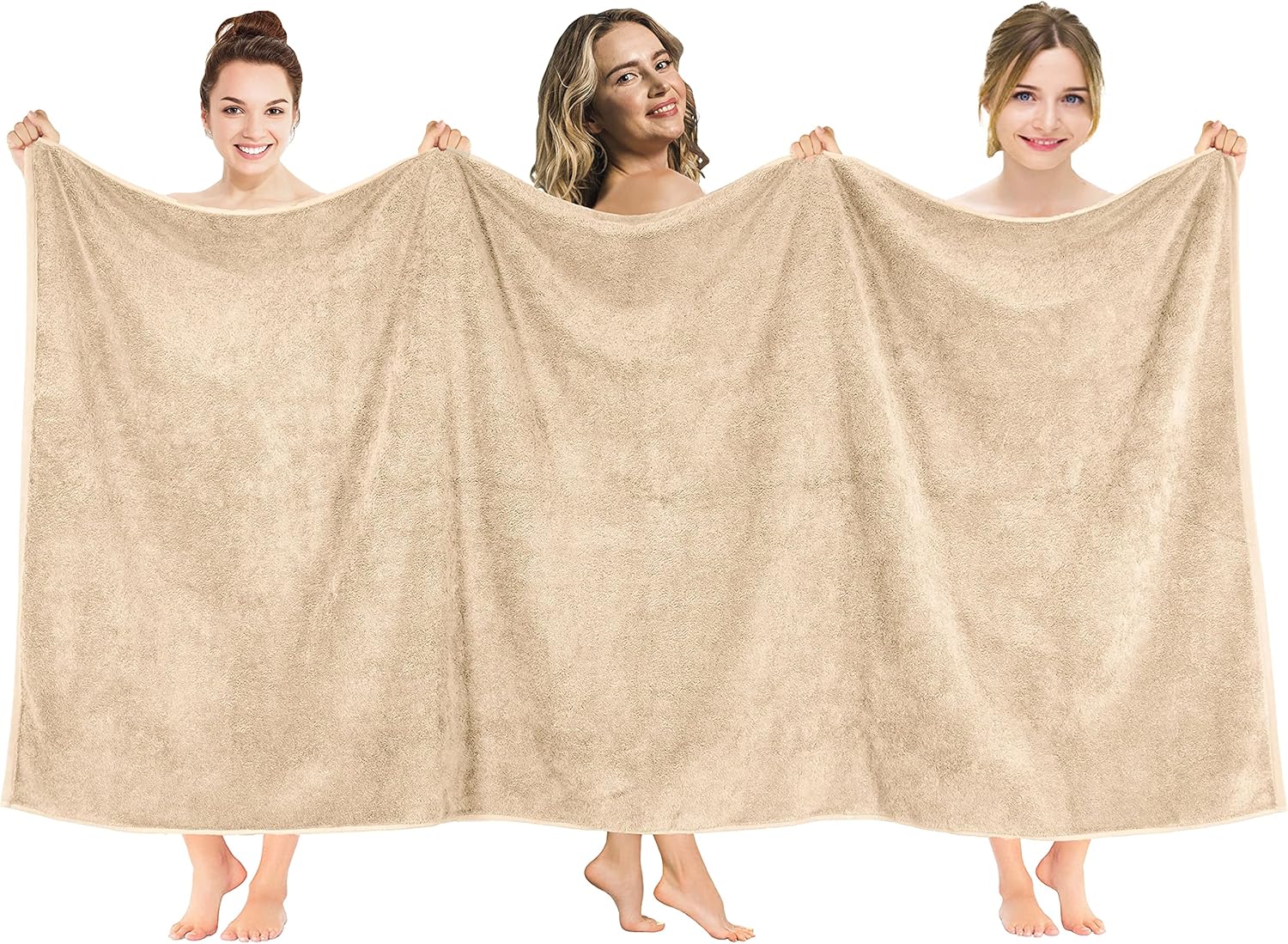 American Soft Linen Luxury 6 Piece Towel Set, 2 Bath Towels 2 Hand Towels 2 Washcloths, 100% Cotton Turkish Towels for Bathroom, Light Grey Towel Sets