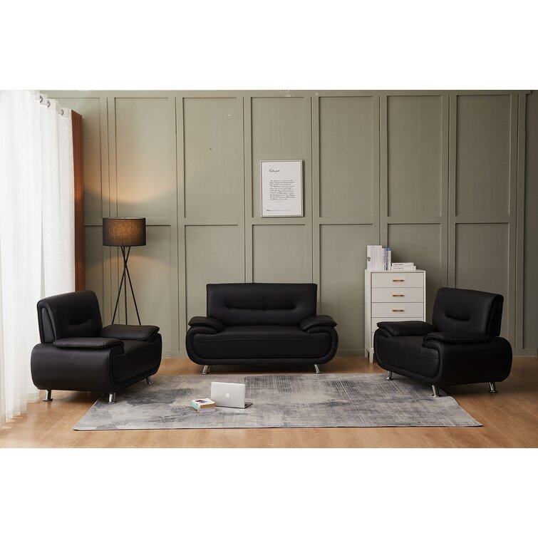 Ehan 3 - Piece Faux Leather Living Room Set