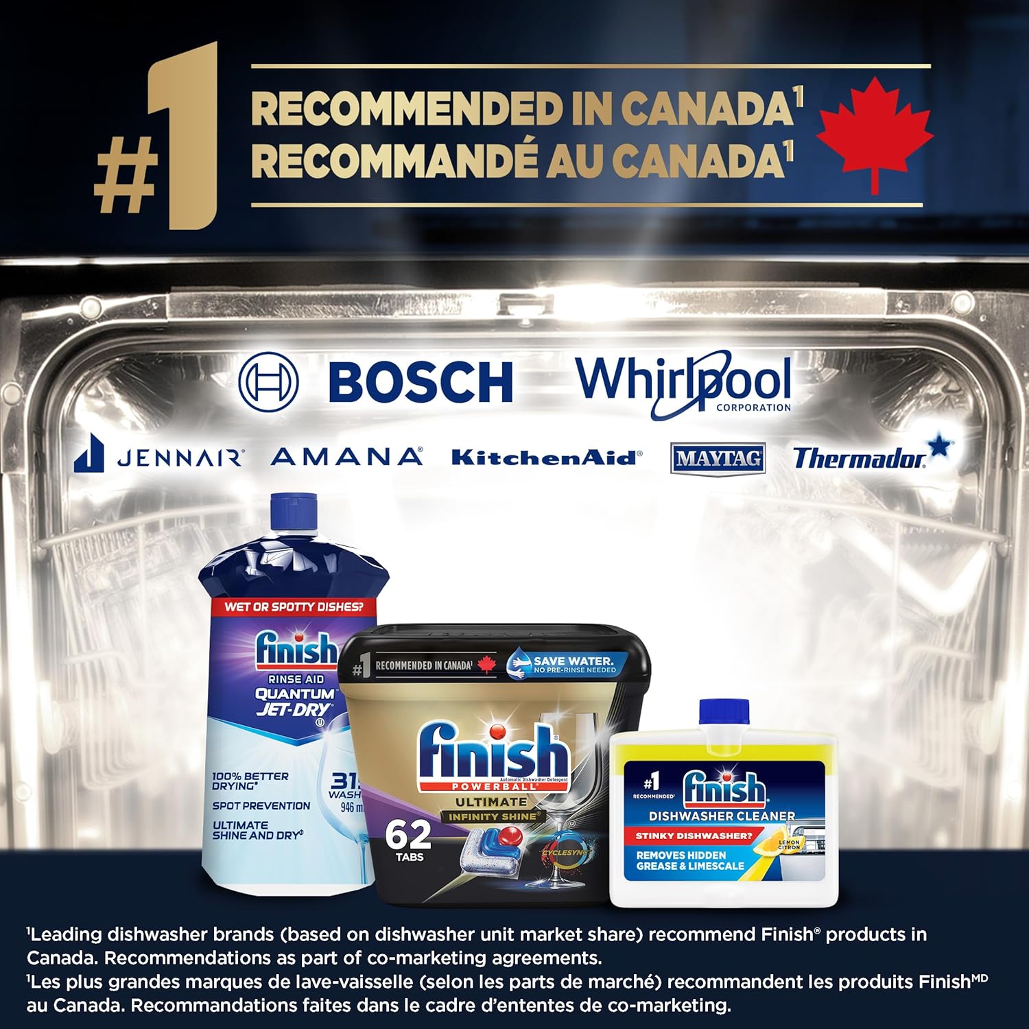 Finish Ultimate Plus Infinity Shine Dishwasher Pods, No Pre-Rinse Dishwasher Detergent Tabs with Protector Shield & CycleSyn Technology, Removes Burnt-On Stains, Degreases, Scrubbing Power, 62 Count