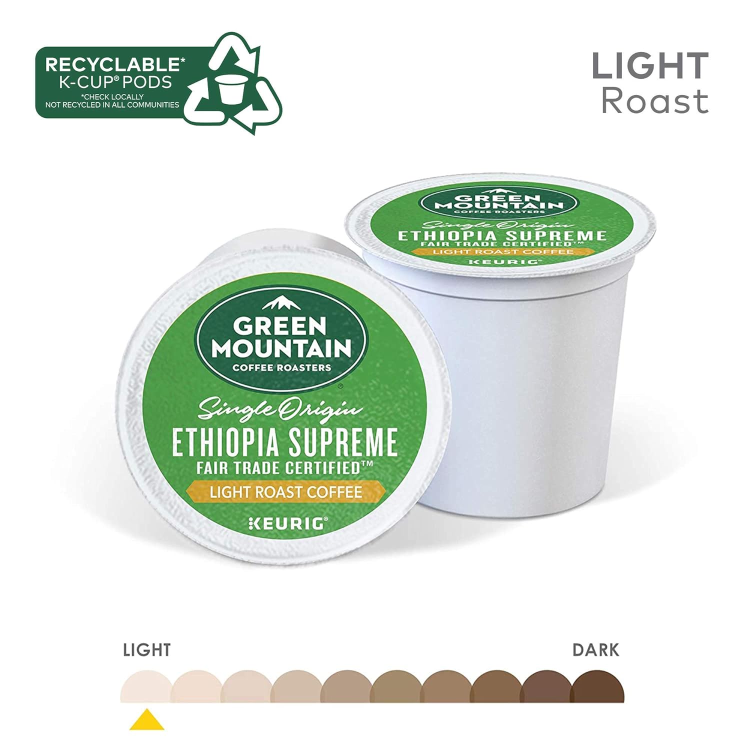 Green Mountain Coffee Roasters Breakfast Blend Single-Serve Keurig K-Cup Pods, Light Roast Coffee, 96 Count