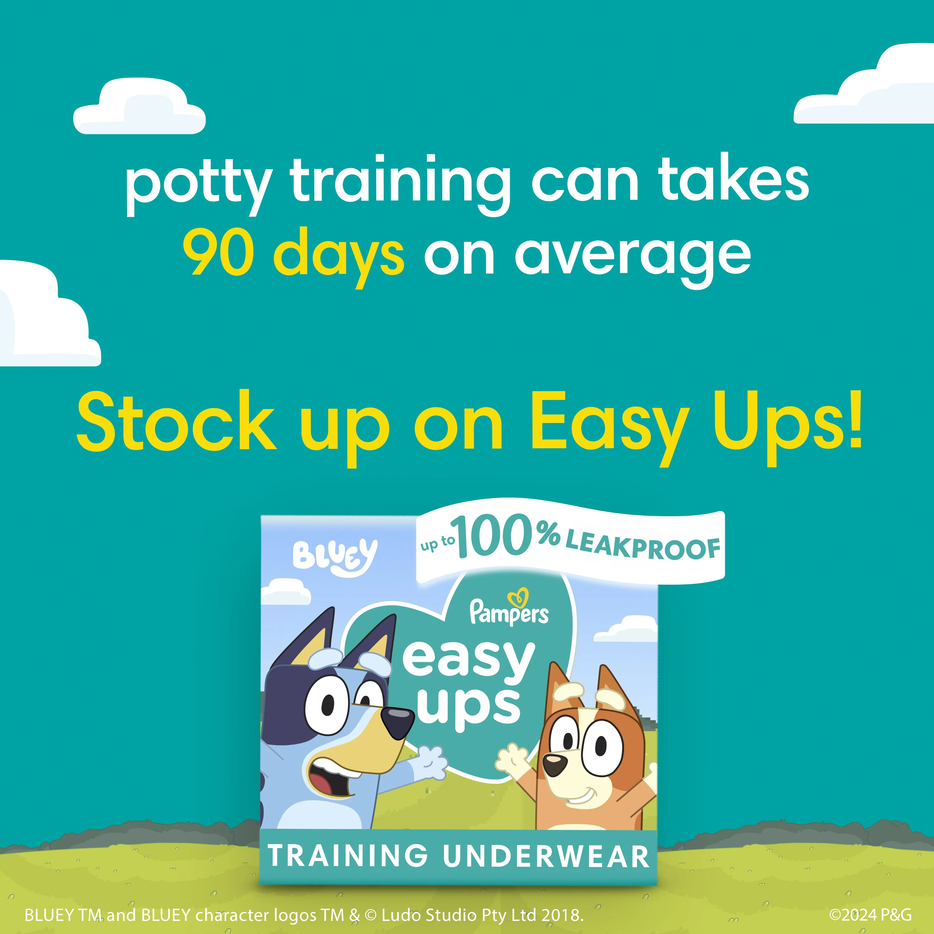 Pampers Easy Ups Training Underwear Boys Size 6 4T-5T 18 Count