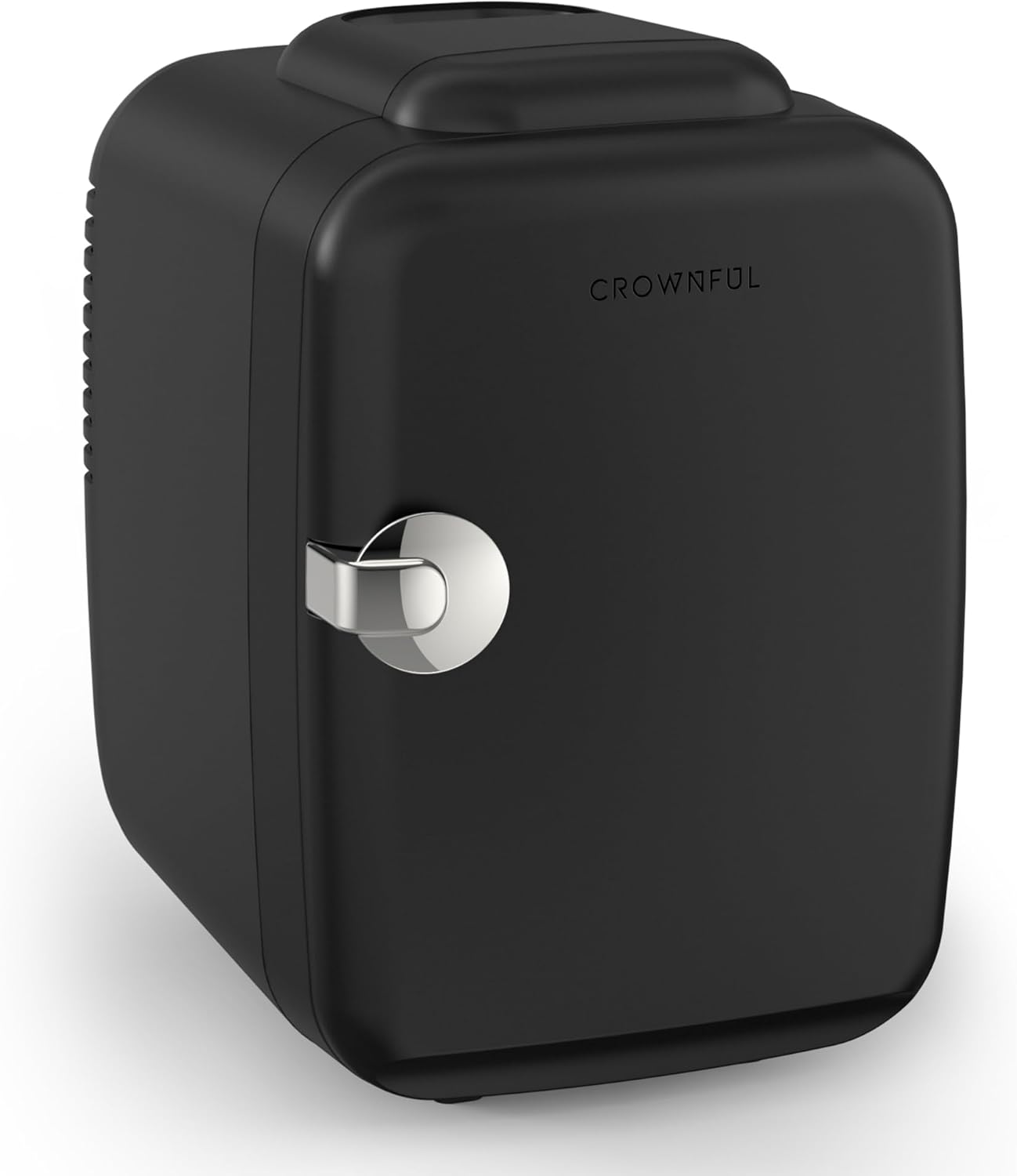 CROWNFUL Mini Fridge, 4 Liter/6 Can Portable Cooler and Warmer Personal Refrigerator for Skin Care, Cosmetics, Beverage, Food,Great for Bedroom, Office, Car, Dorm, ETL Listed (White)