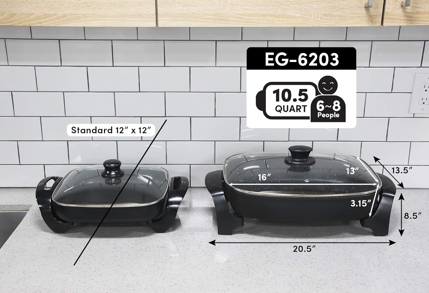 Elite Gourmet EG-6203# Extra Deep 16