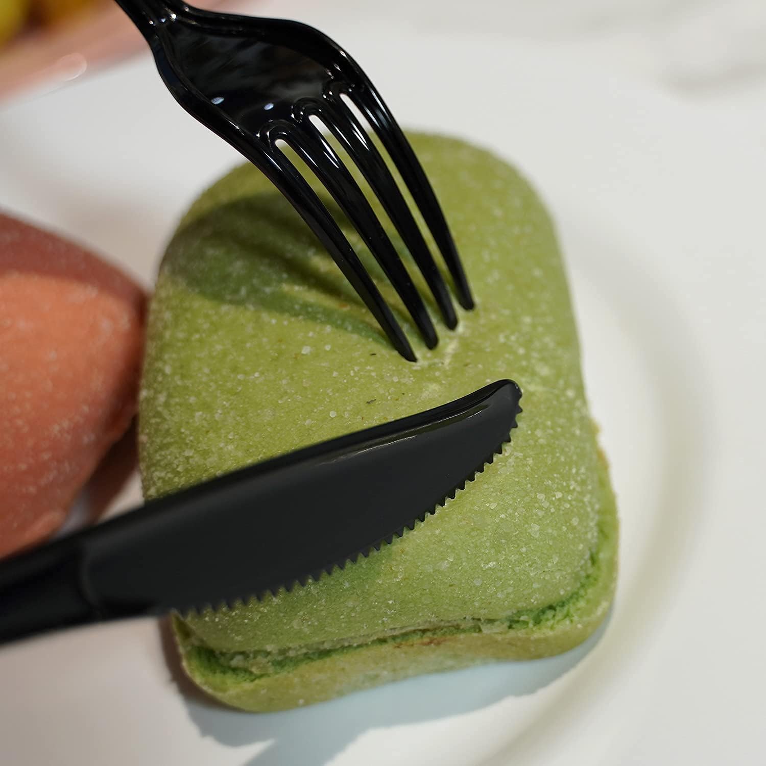 POSATE Heavy Weight Plastic Forks, Clear Disposable, 100 Count