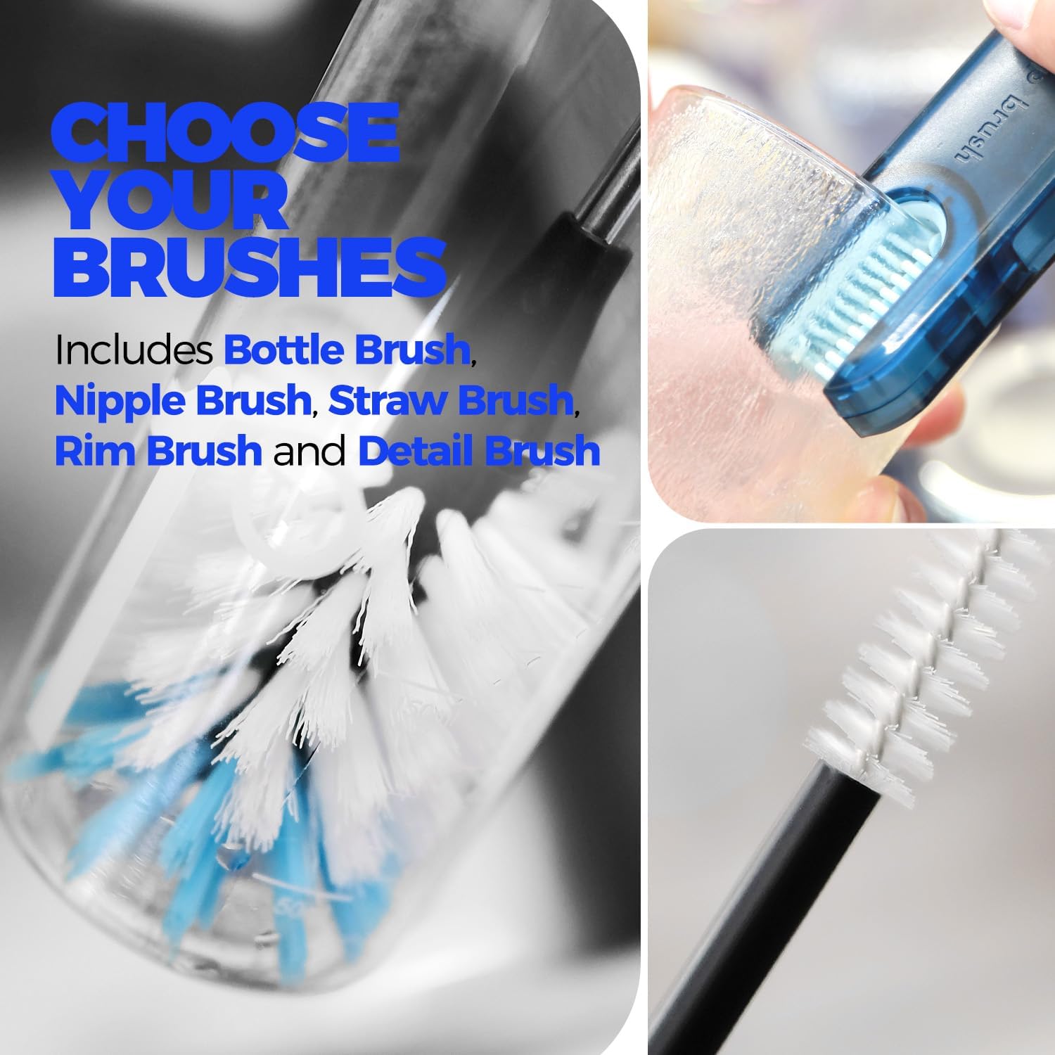 Holikme 6 Pack Bottle Brush Set, 14
