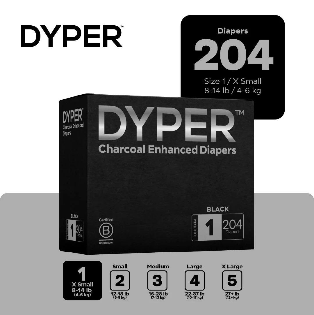 DYPER Charcoal Enhanced Diapers Monthly Box