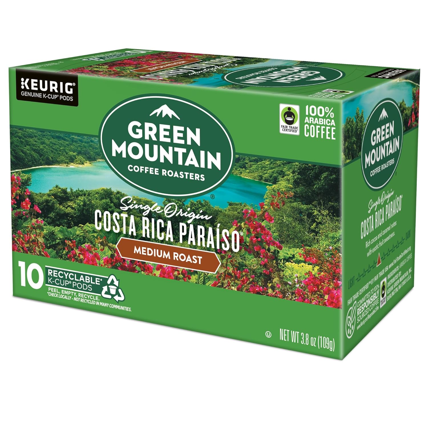 Green Mountain Coffee Roasters Half Caff Keurig Single-Serve K-Cup pods, Medium Roast Coffee, 72 Count (6 Packs of 12)