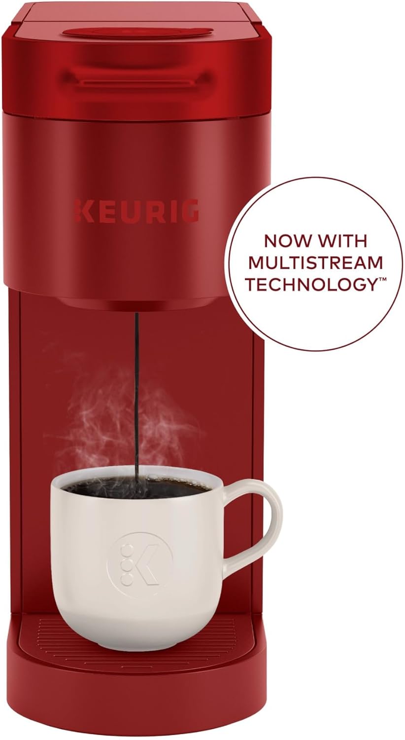Keurig K-Slim Single Serve K-Cup Pod Coffee Maker, Multistream Technology, 3 Brew Sizes, Slim and Sleek Design, 46oz Removable Reservoir, Black