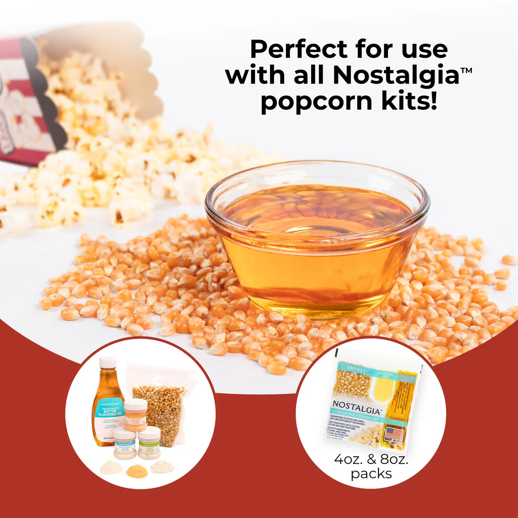 Vintage Professional Popcorn Cart - NEW 8-Ounce Kettle - 53 Inches Tall - Black