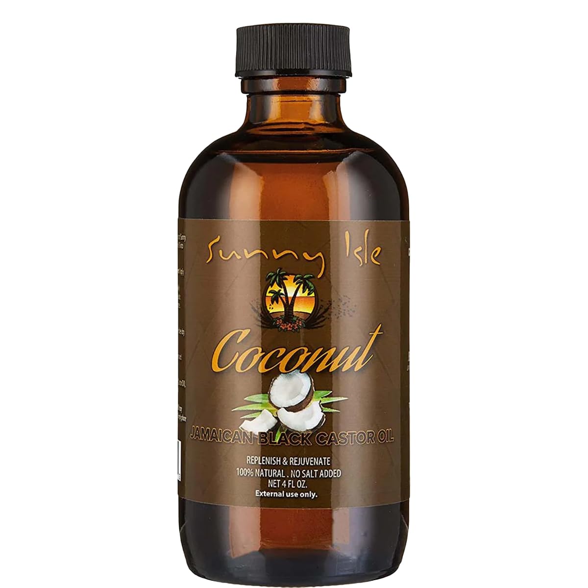 Sunny Isle Jamaican Black Castor Oil 4oz | 100% Natural Treatment for Hair, Scalp and Skin