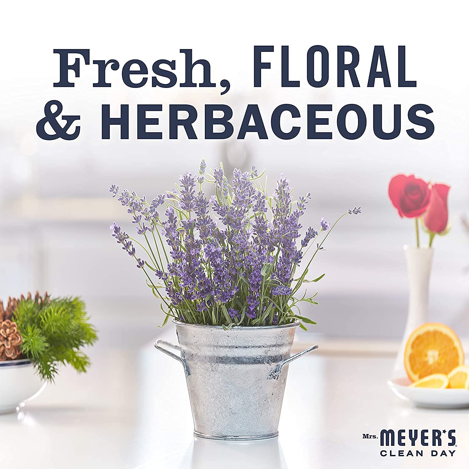 MRS. MEYER'S CLEAN DAY Liquid Hand Soap Refill, Cruelty Free and Biodegradable Formula, Lemon Verbena Scent, 33 oz