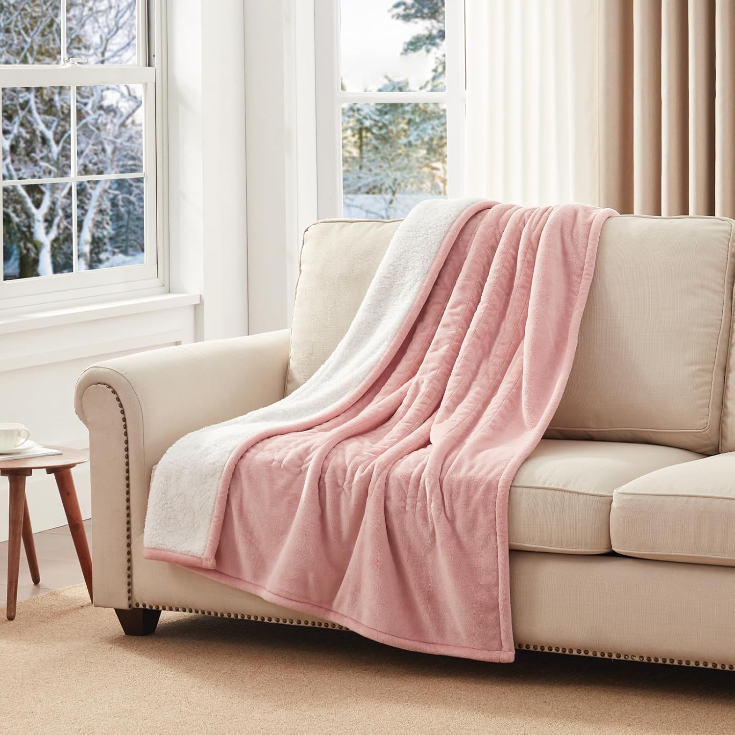 Westinghouse Heated Throw Blanket, Soft Flannel to Sherpa Electric Throw with 6 Heating Levels, 2-10 Hours Time Settings, Fast Heating, Machine Washable 50x60 Inch, Charcoal