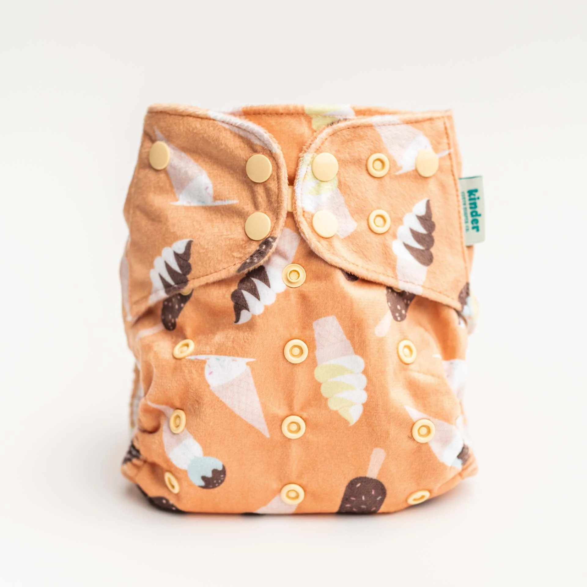 Kinder Cloth Diaper Co. Basics Lounger Pocket Cloth Diaper — Minky Fleece with Athletic Wicking Jersey