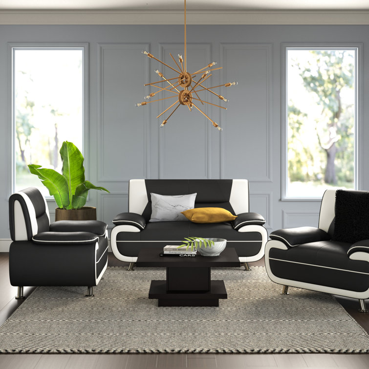 Ehan 3 - Piece Faux Leather Living Room Set