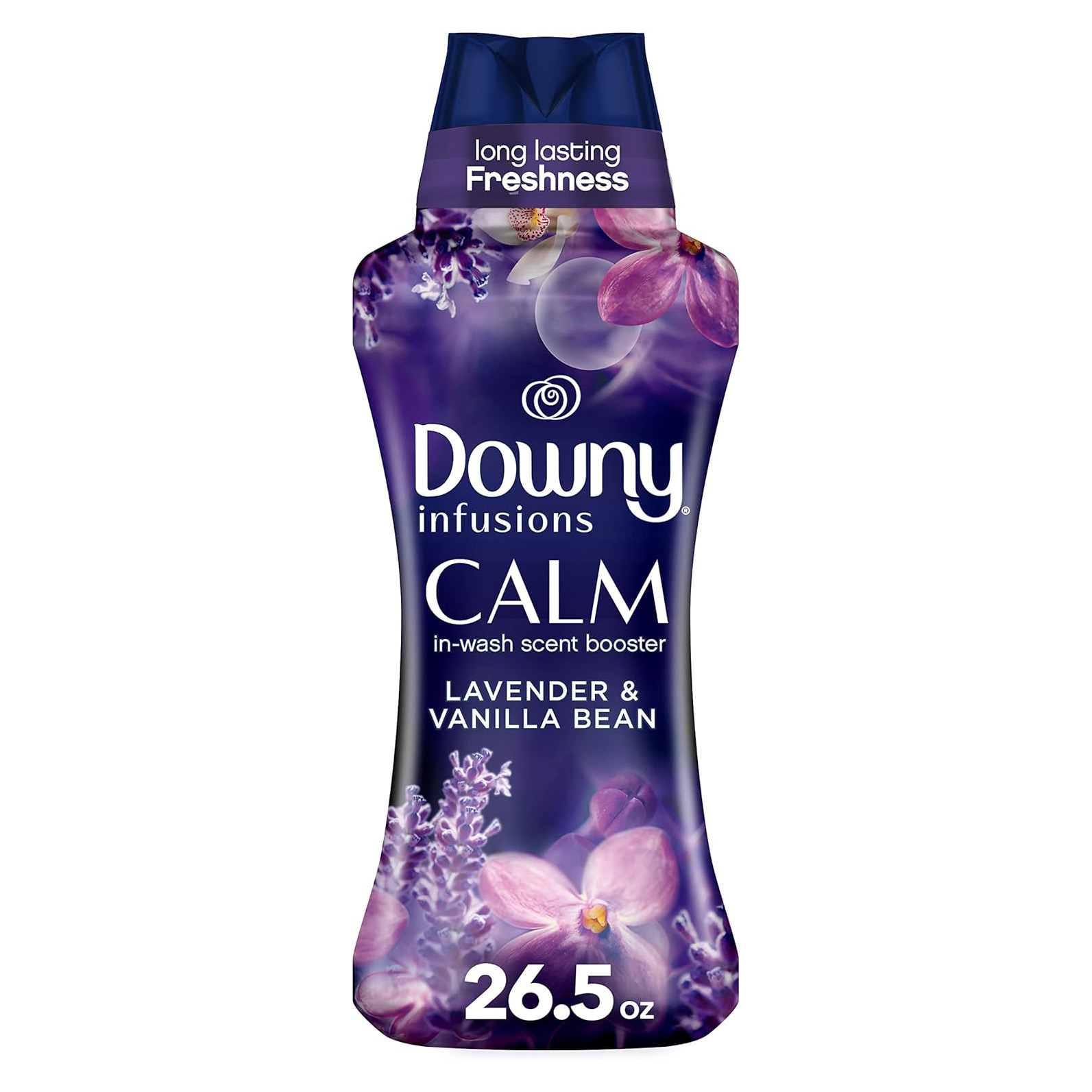 Downy Infusions In Wash Scent Booster Beads, CALM, Soothing Lavender and Vanilla Bean Scent, 24 oz Laundry Beads