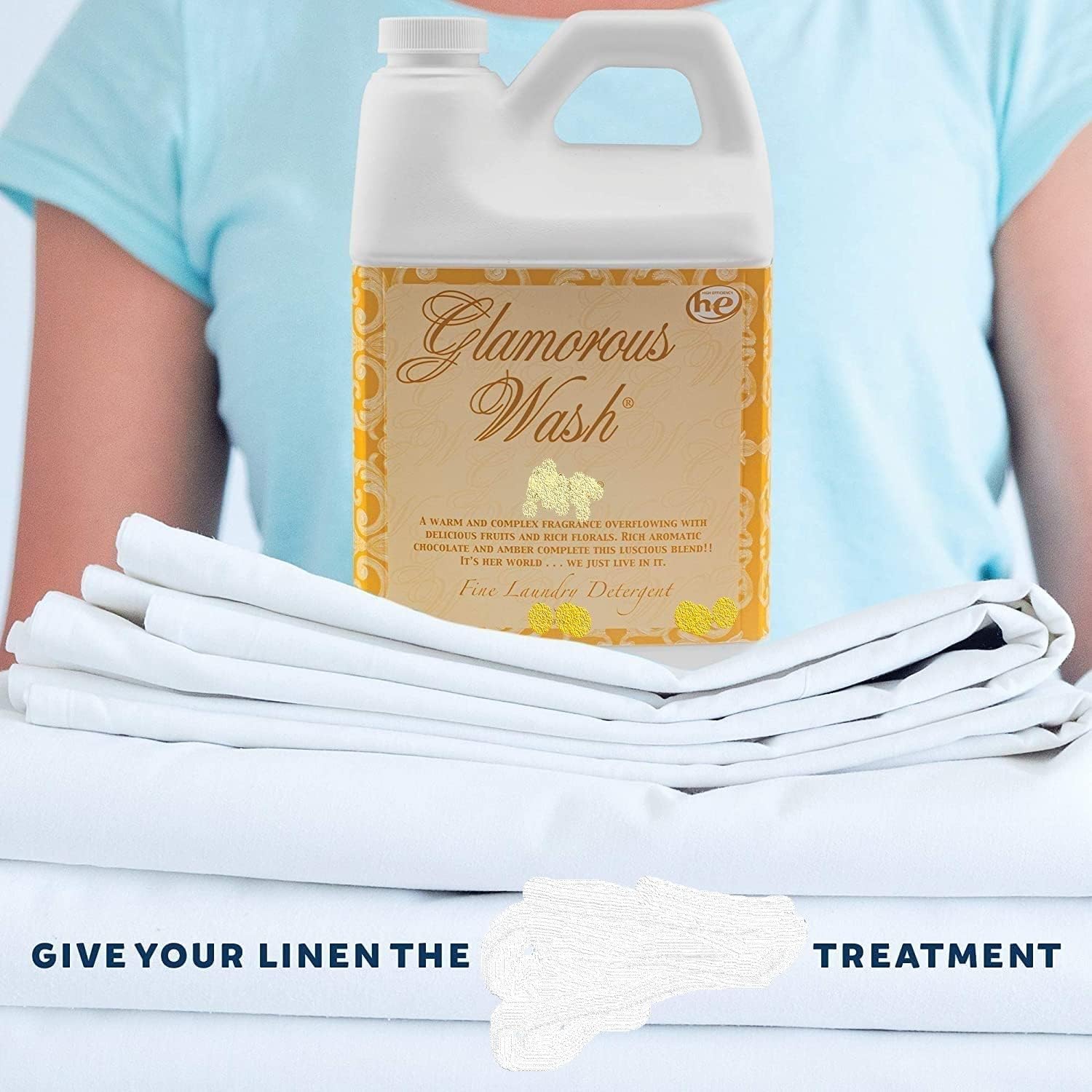 Tyler Glam Wash Laundry Detergent, Diva 907g, Liquid, 32 FL Oz (0.95L) HE Safe