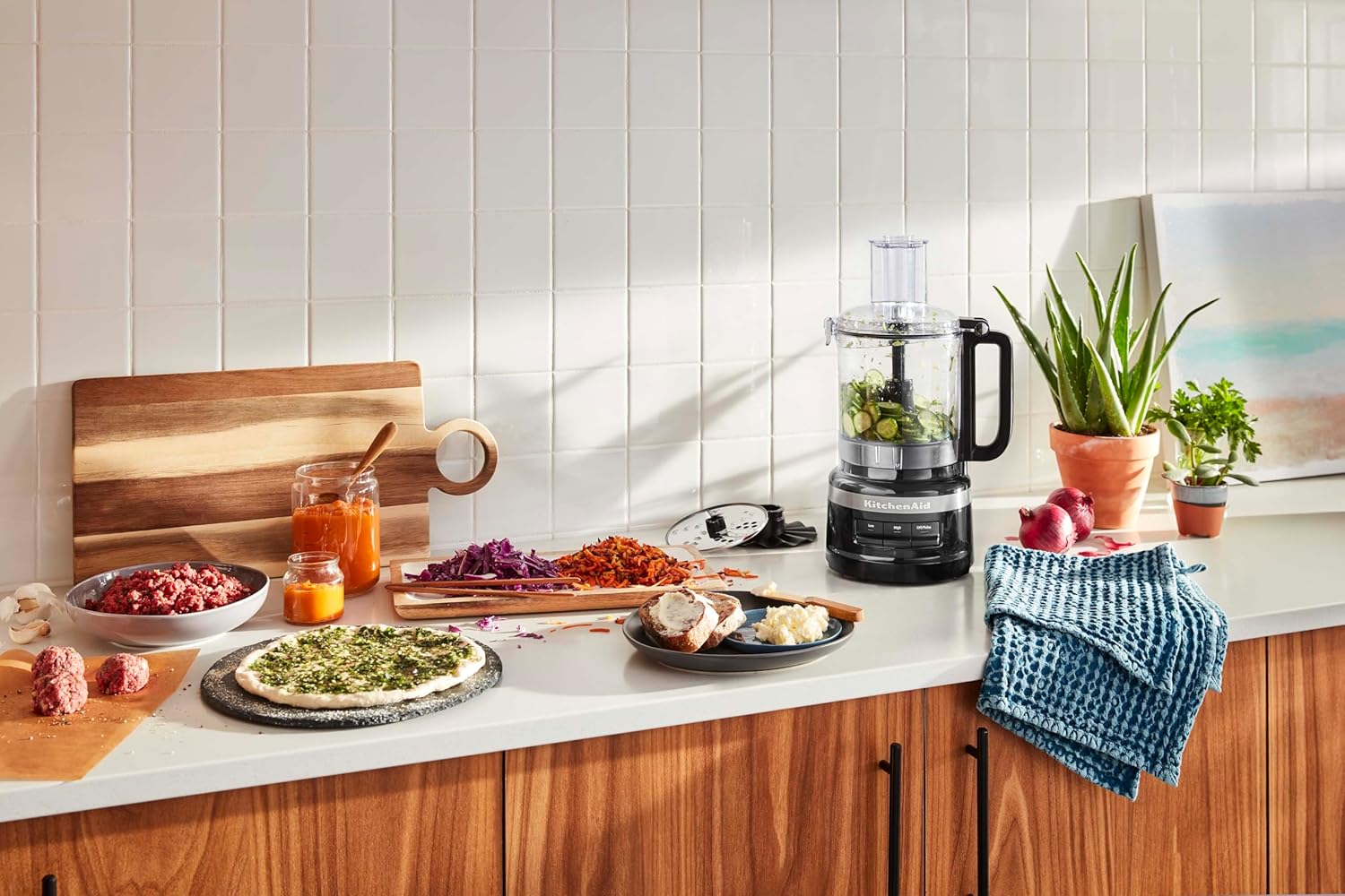 KitchenAid KFP0718CU Food Processor, 7 Cup, Contour Silver