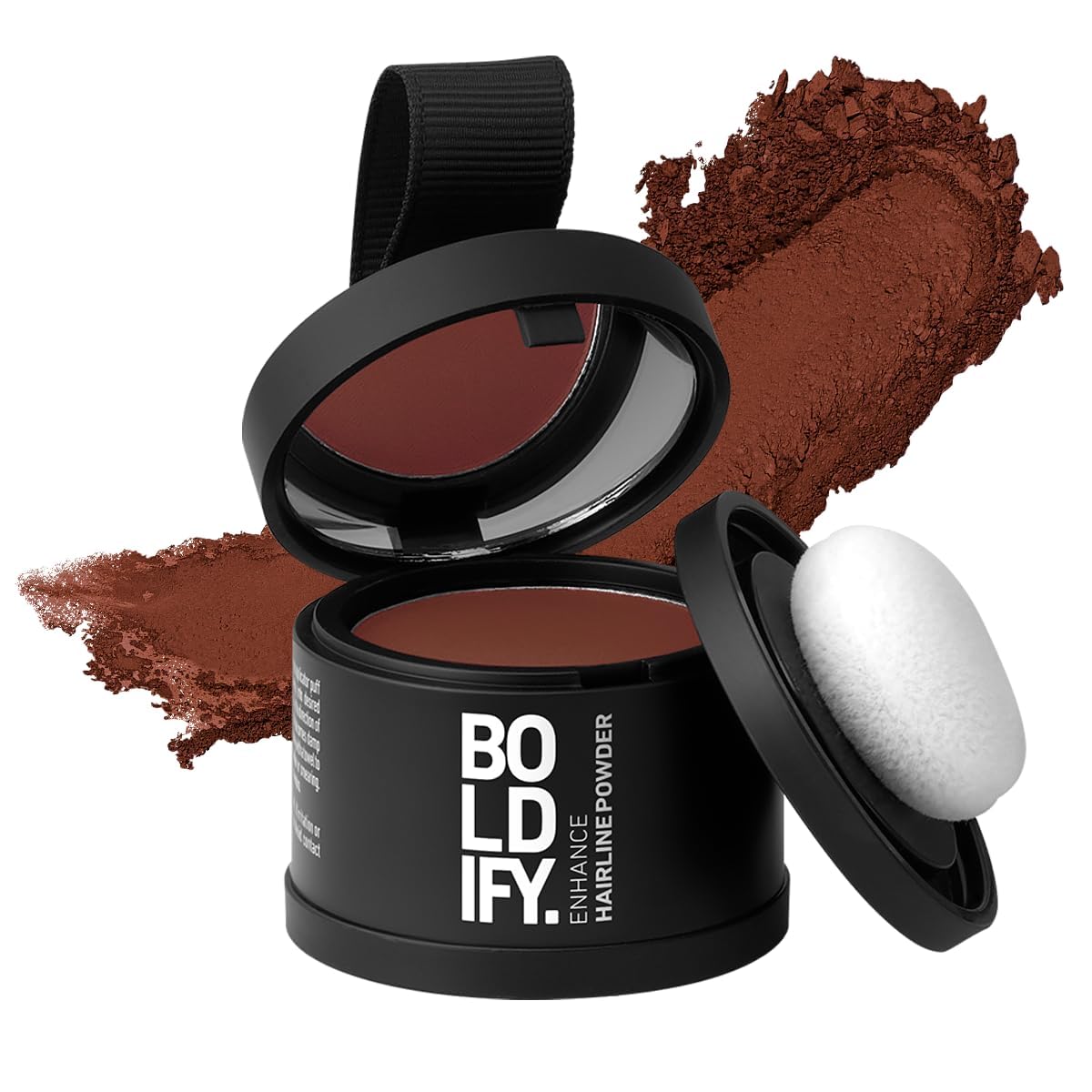 BOLDIFY Hairline Powder - Root Touch Up & Hair Loss Cover Up, Instant Gray Coverage 48-Hour Stain-Proof Hair Color Powder for Women & Men, Hair Fibers and Hair Topper Alternative (Dark Brown)