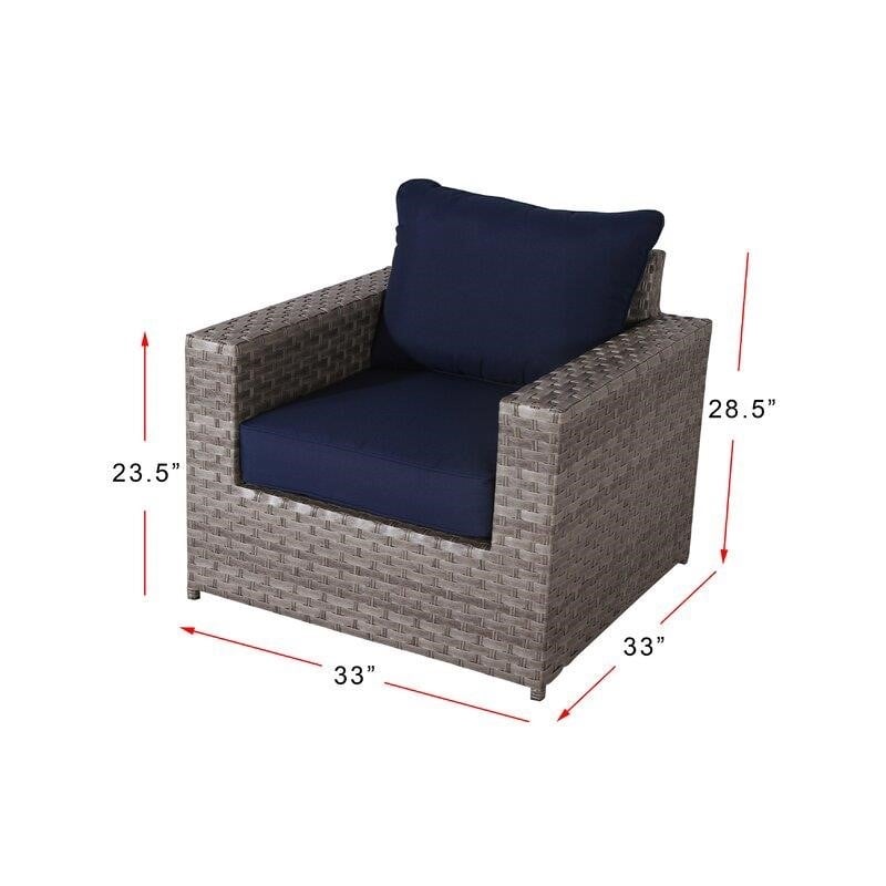Kordell Wicker/Rattan 10 - Person Seating Group with Cushions