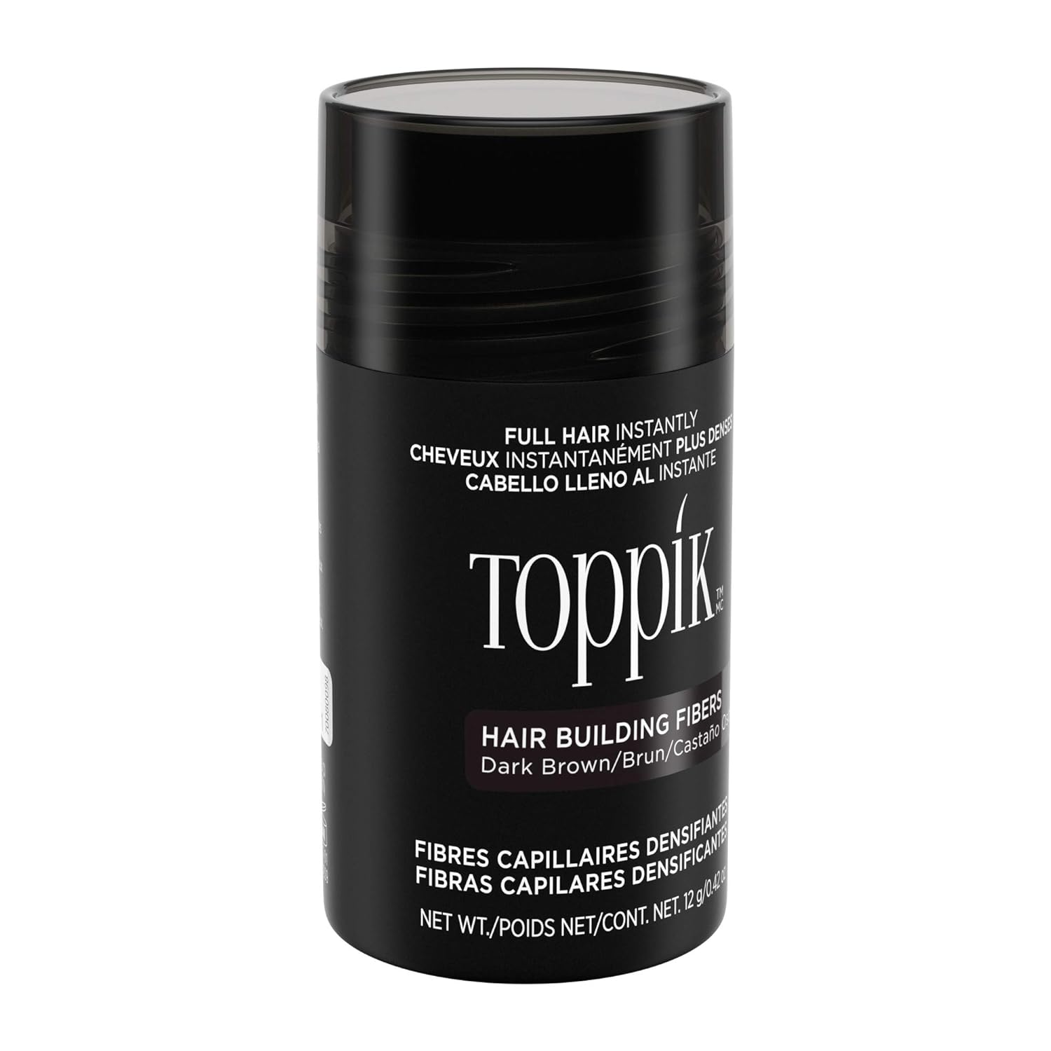 Toppik Hair Building Fibers, 12g Fill In Fine or Thinning Hair Instantly Thicker, Fuller Looking Hair 9 Shades for Men & Women