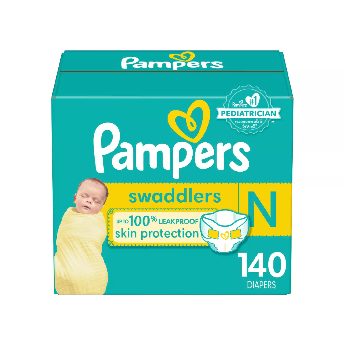 Pampers Swaddlers Newborn Diapers Size 1-140 Count