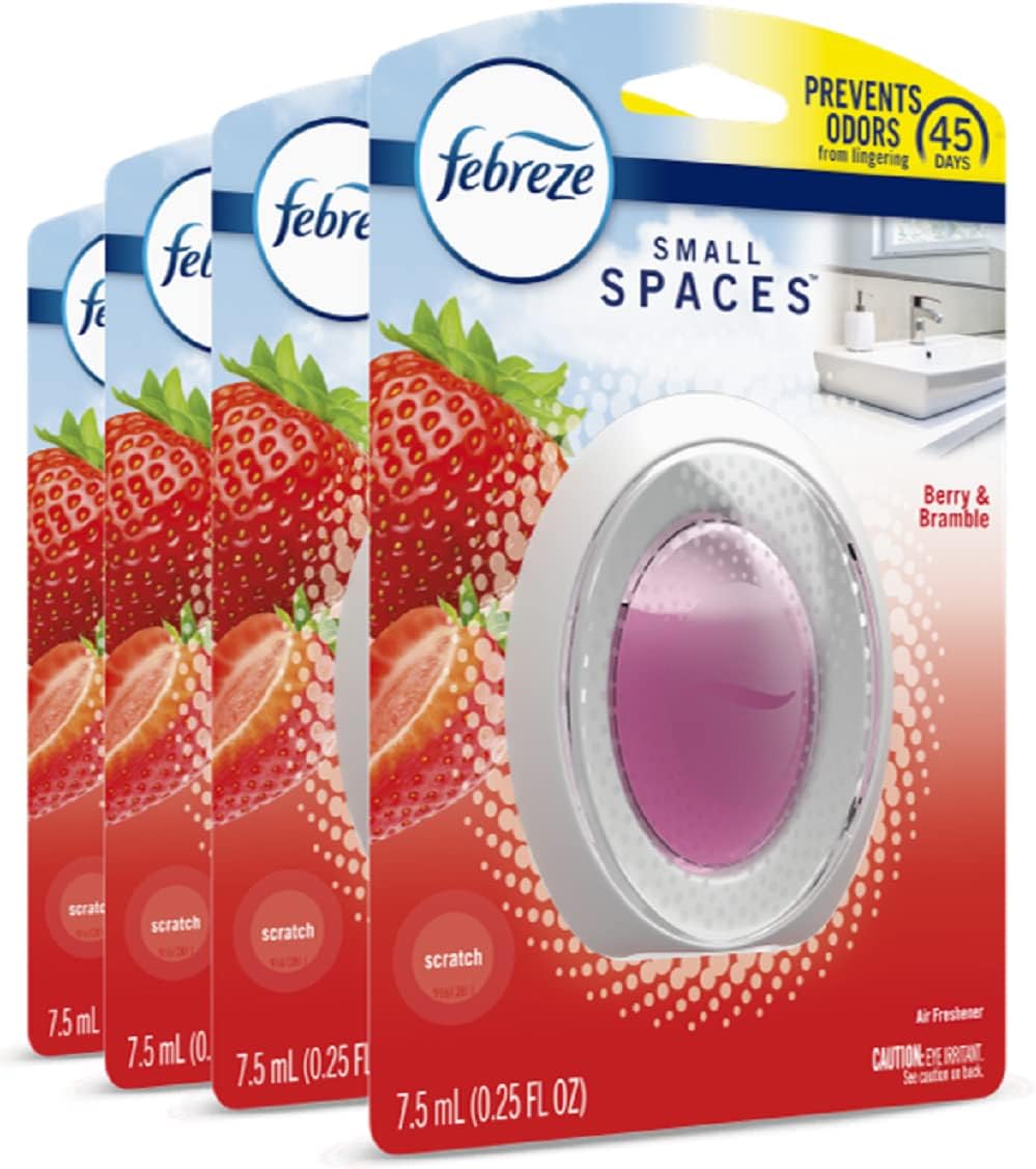 Febreze Small Spaces Air Freshener Linen & Sky, .25 fl. oz., Pack of 4
