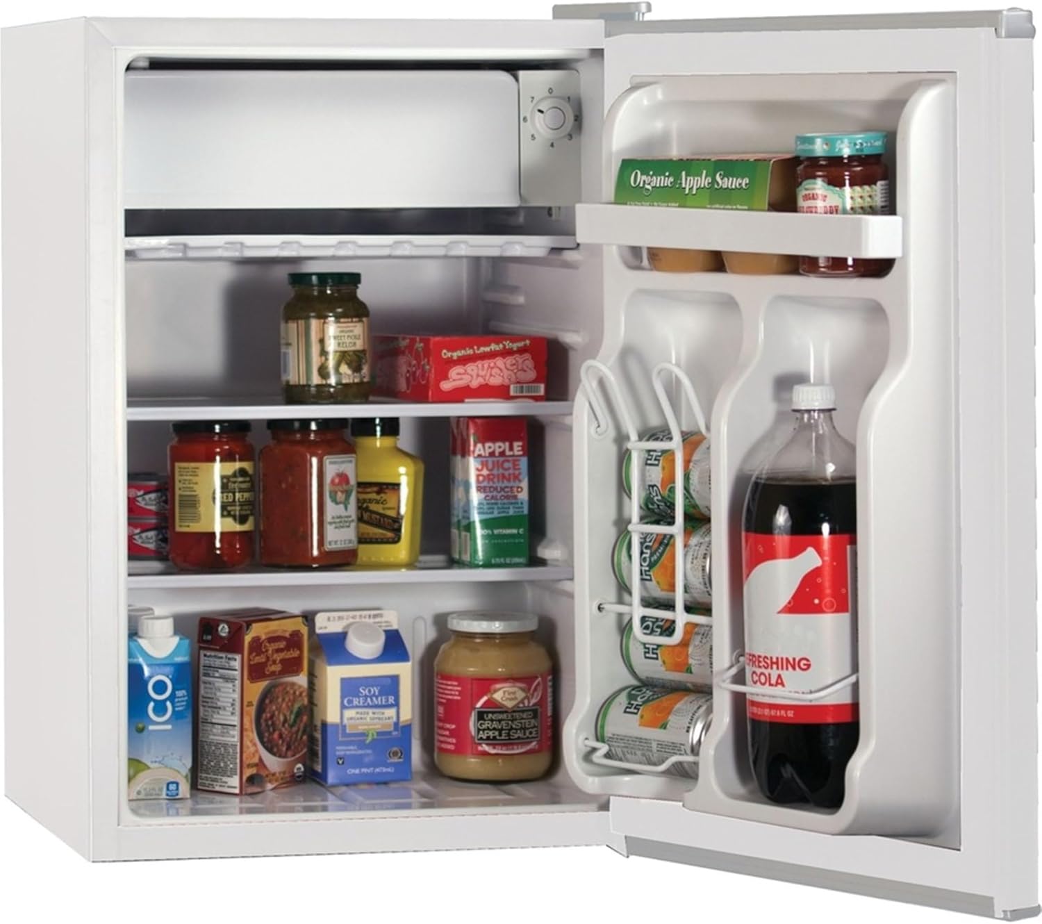 BLACK+DECKER BCRK17B Compact Refrigerator Energy Star Single Door Mini Fridge with Freezer, 1.7 Cubic Feet, Black