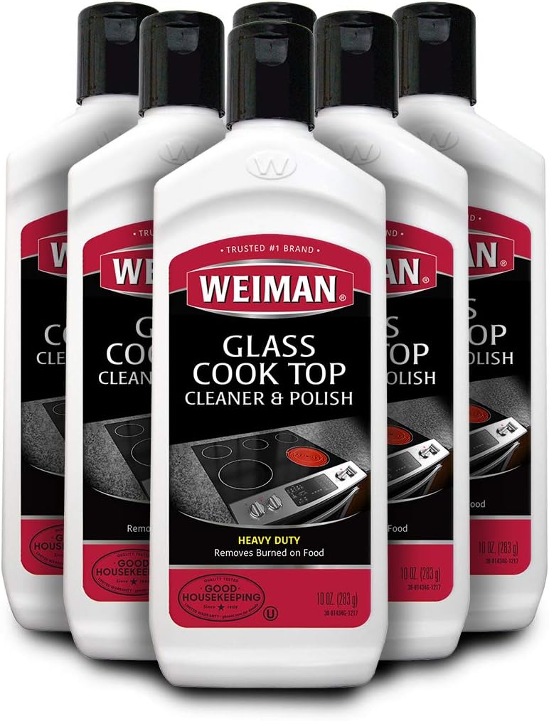 Weiman Non-Abrasive, No Scratch Induction Glass Ceramic Stove Cooktop Heavy Duty Cleaner and Polish, 20 Ounce